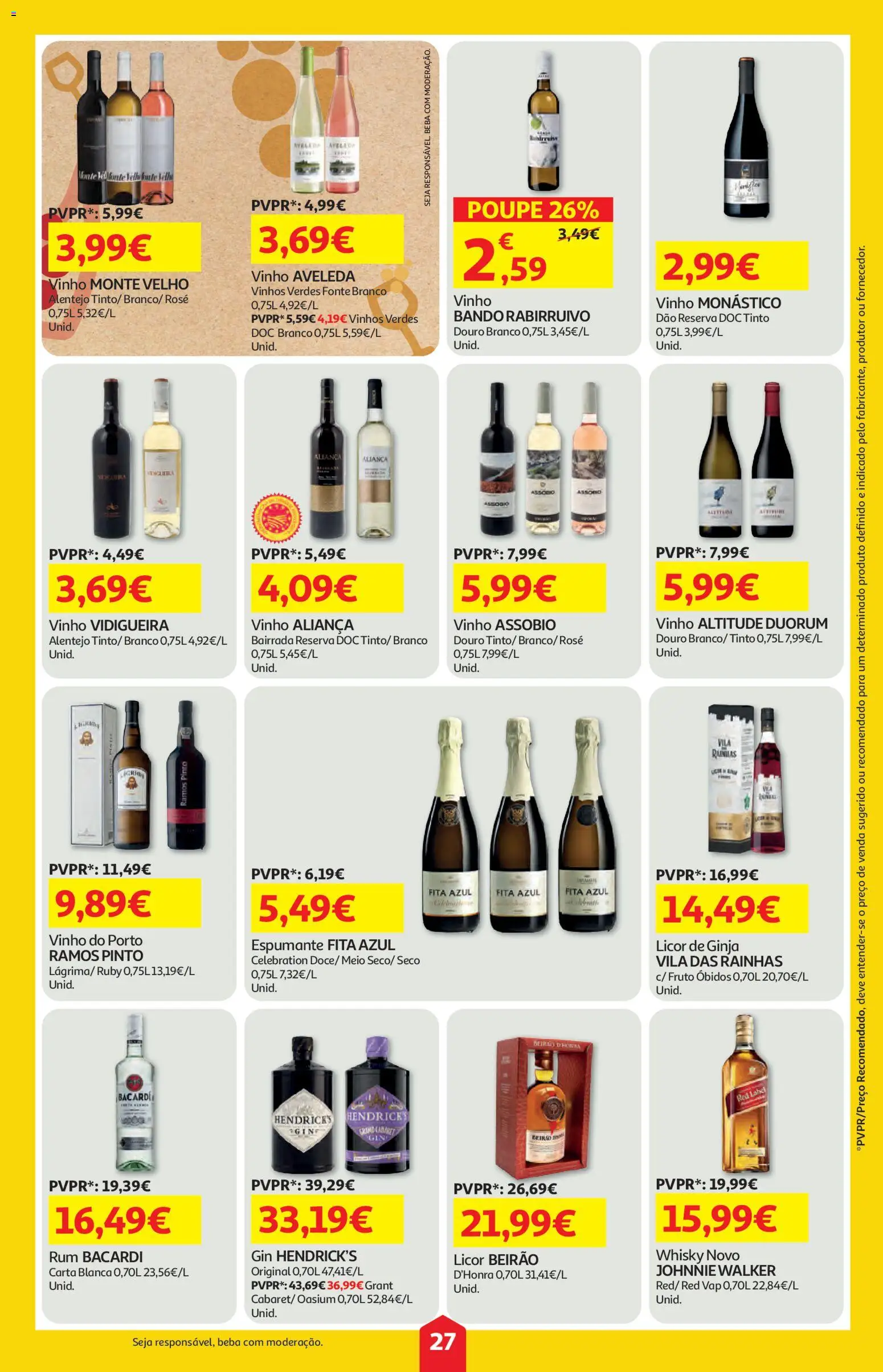 Auchan folheto │ válido de 28.05.2026 | Página: 27 | Produtos: Whisky, Aliança, Rum, Vinho