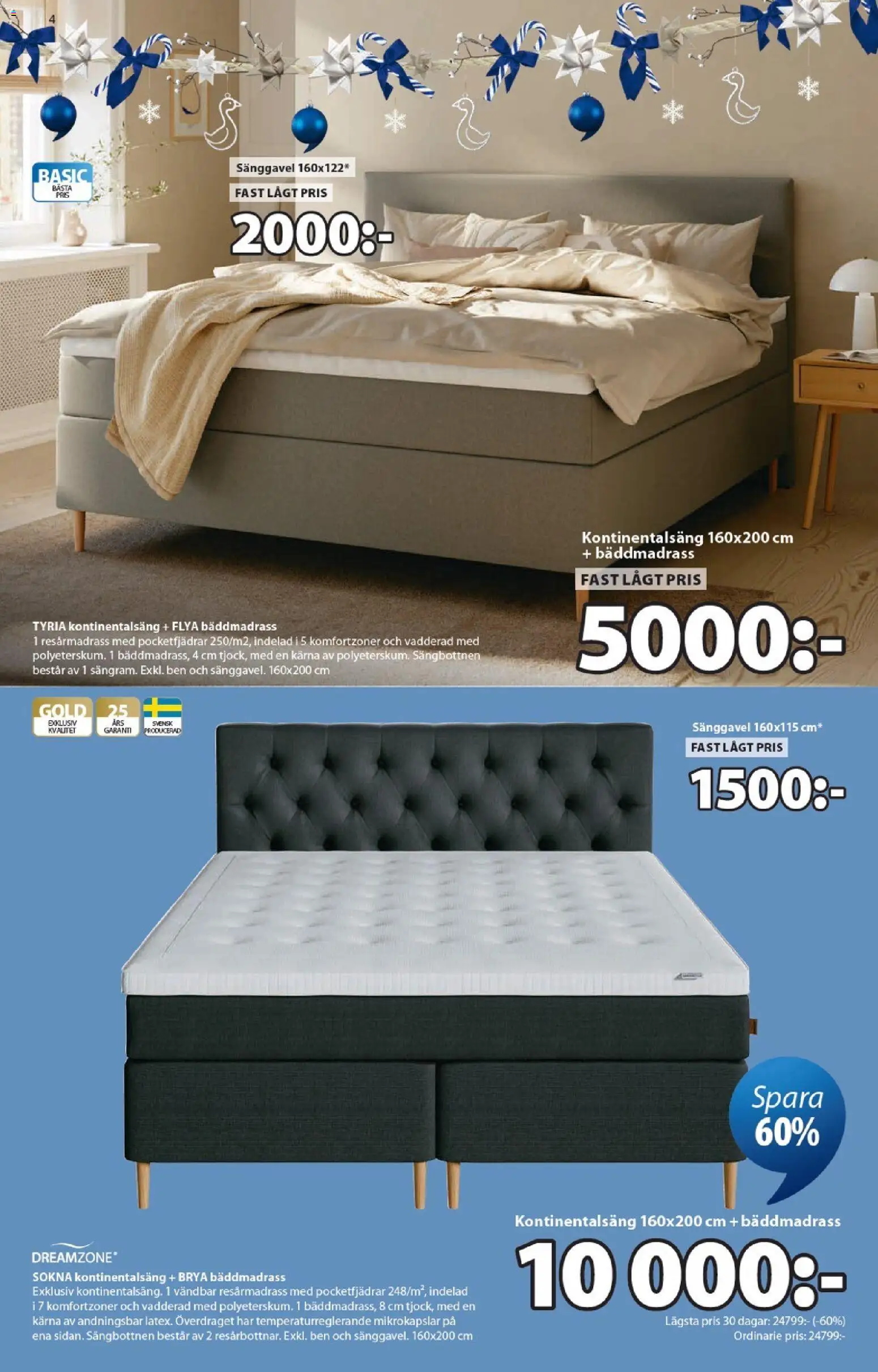 JYSK reklamblad aktuell från 19/10/2026 | Sida: 4 | Produkter: Ben, Bäddmadrass, Resårmadrass, Sänggavel