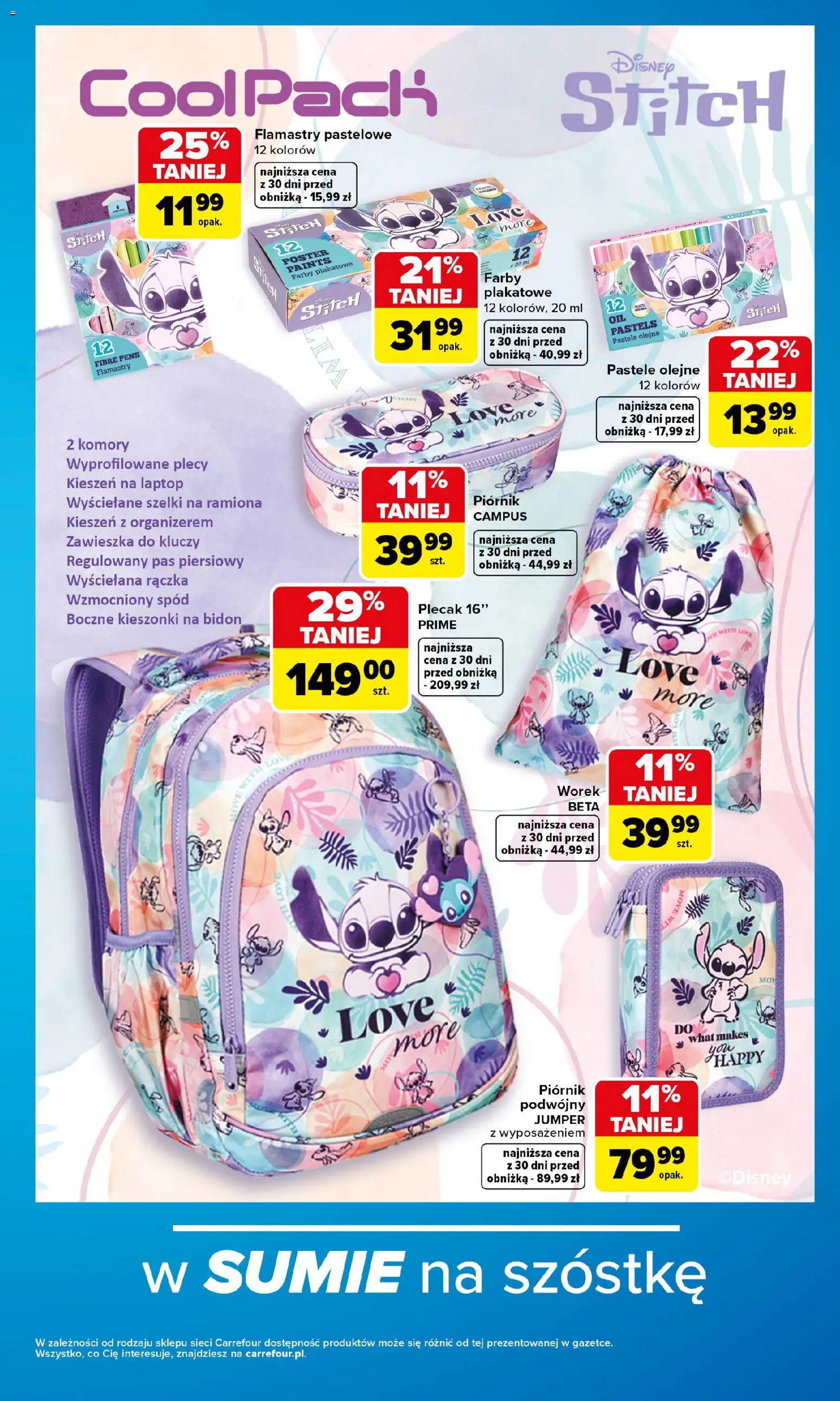 Carrefour gazetka - Szkoła nowy sezon II od 27.07.2026 | Strona: 15 | Produkty: Laptop, Plecak, Flamastry, Piórnik