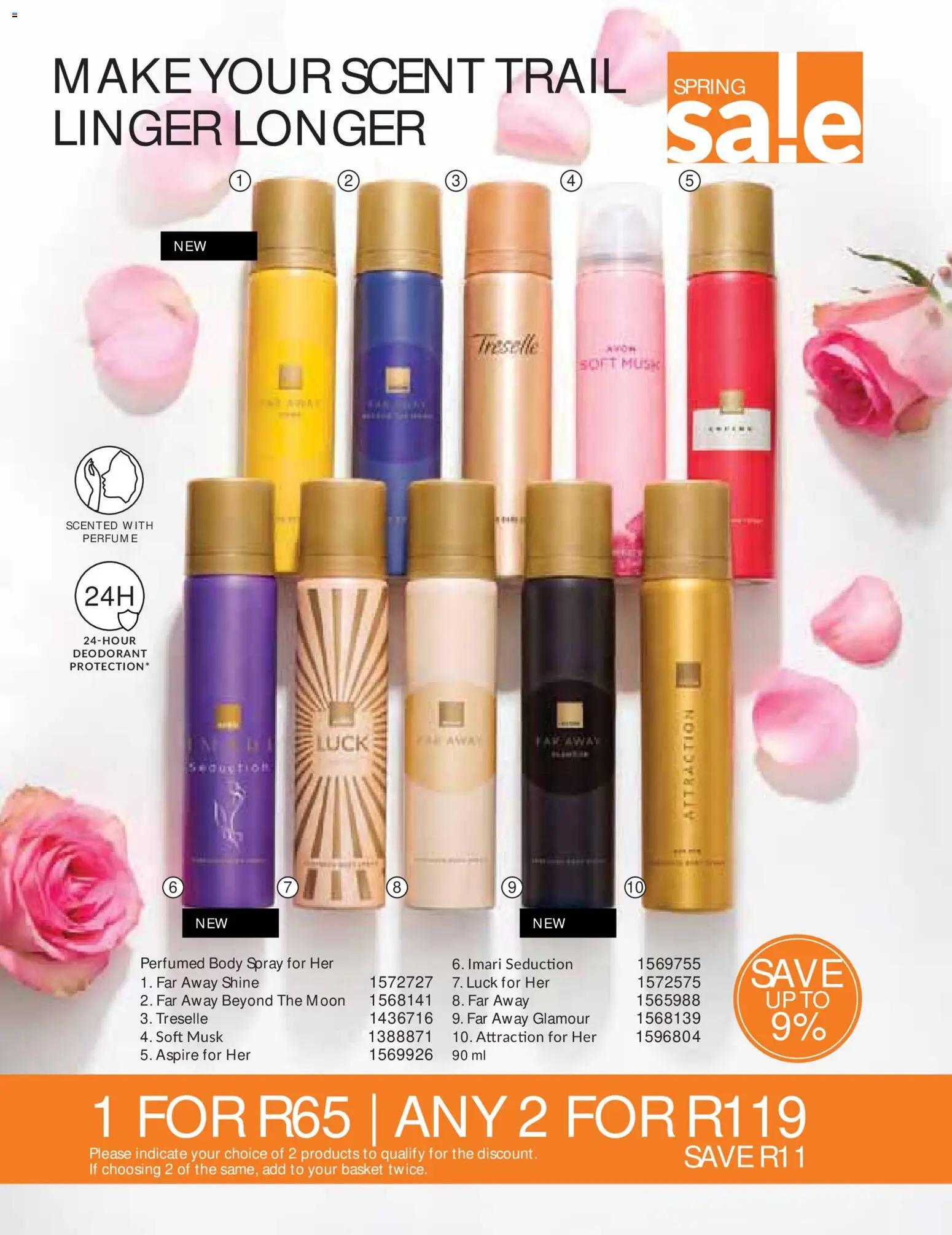 New Avon catalogue – valid from 01/09/2026 | Page: 168 | Products: Basket, Body spray, Perfume, Deodorant