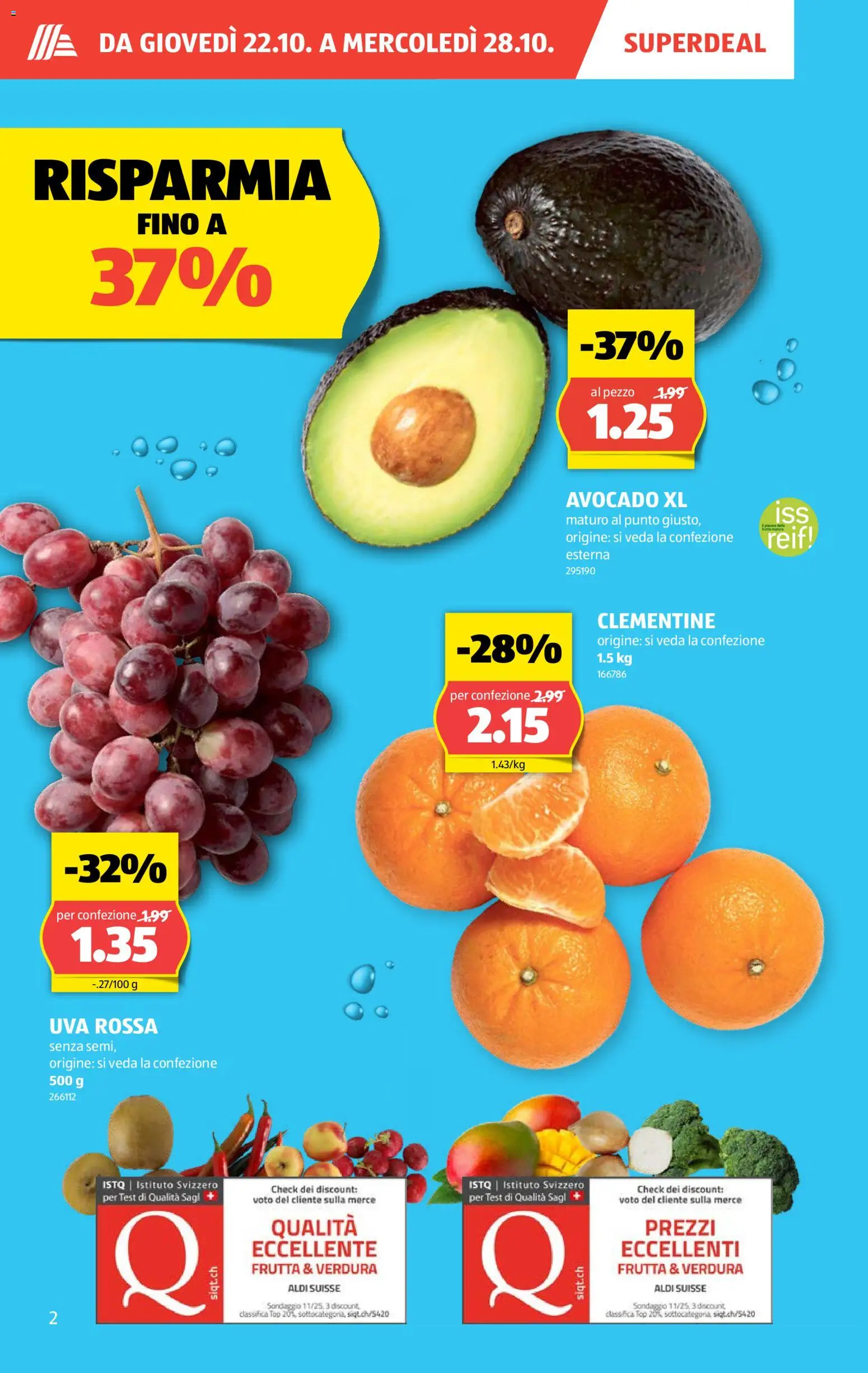 Aldi aktionen IT – gültig ab 22.10.2026 | Seite: 2 | Produkte: Avocado, Top