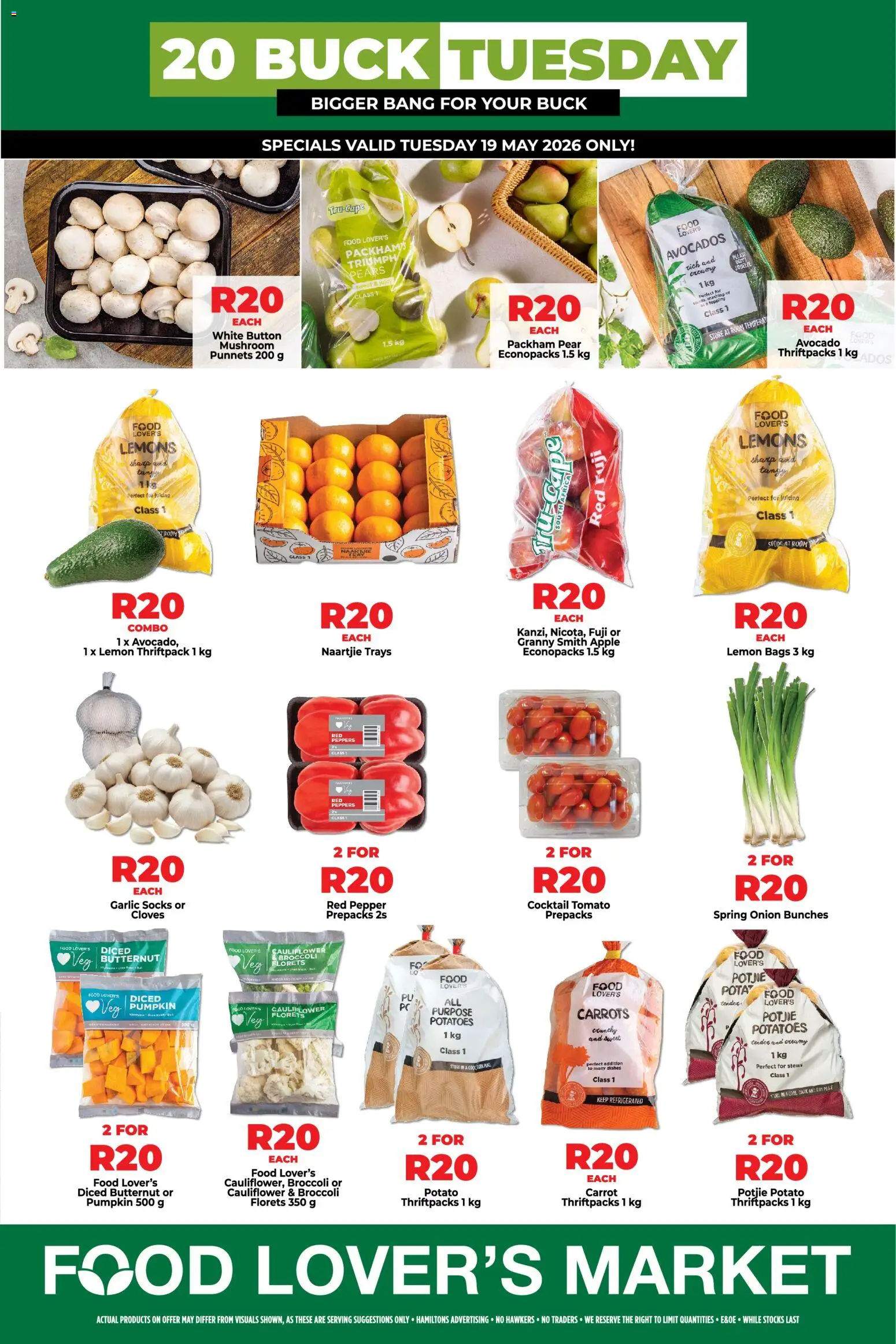 New Food Lover's Market catalogue – valid from 18.05.2026 | Page: 2 | Products: Pears, Cauliflower, Carrots, Lemon