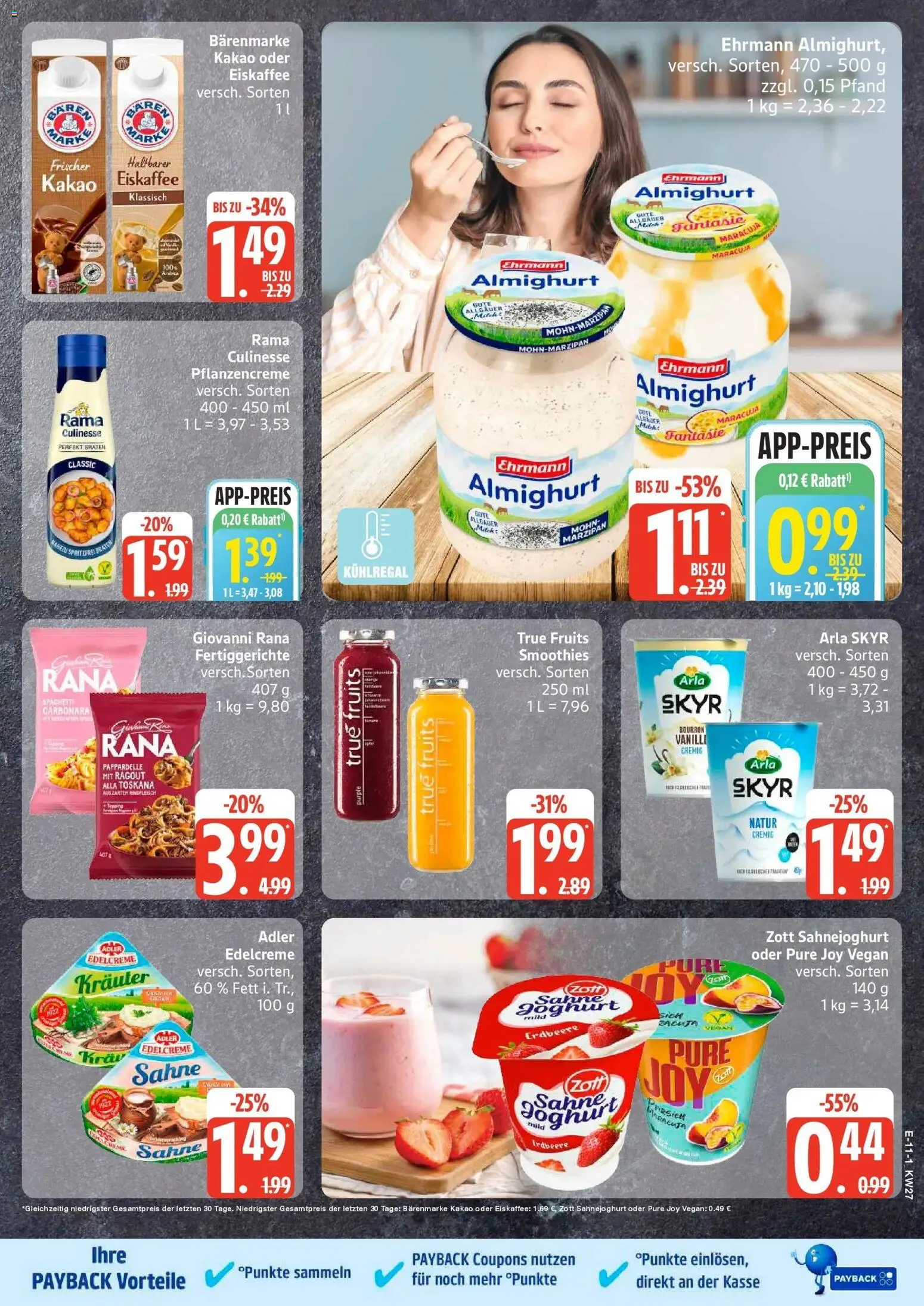 Edeka - EDEKA: Wochenangebote – gültig ab 28.06.2026 | Seite: 12 | Produkte: Skyr, Arla skyr, Fertiggerichte, Sahne