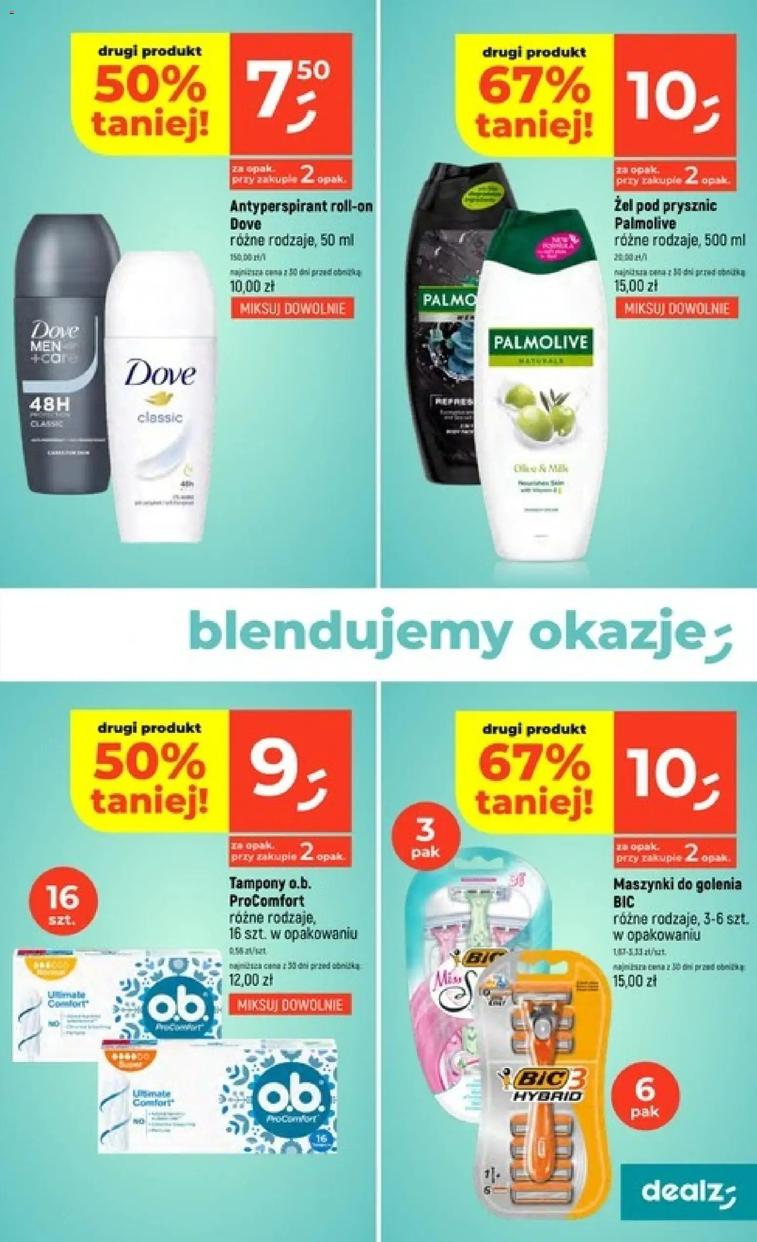 Dealz gazetka od 28.05.2026 | Strona: 39 | Produkty: Tampony, Prysznic, Maszynki do golenia, Żel pod prysznic