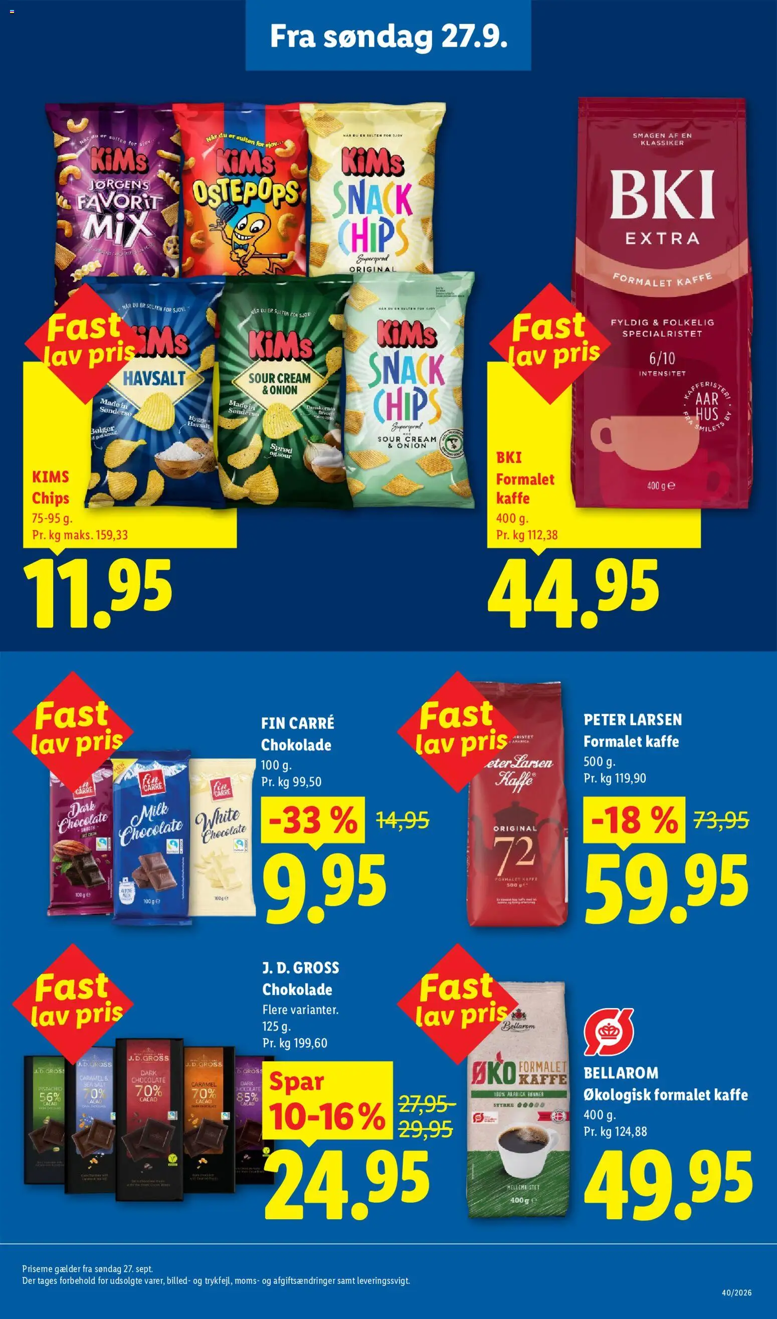 Lidl tilbudsavis – gyldig fra 27/09/2026 | Side: 4 | Produkter: Kaffe, Chokolade, Chips, Salt