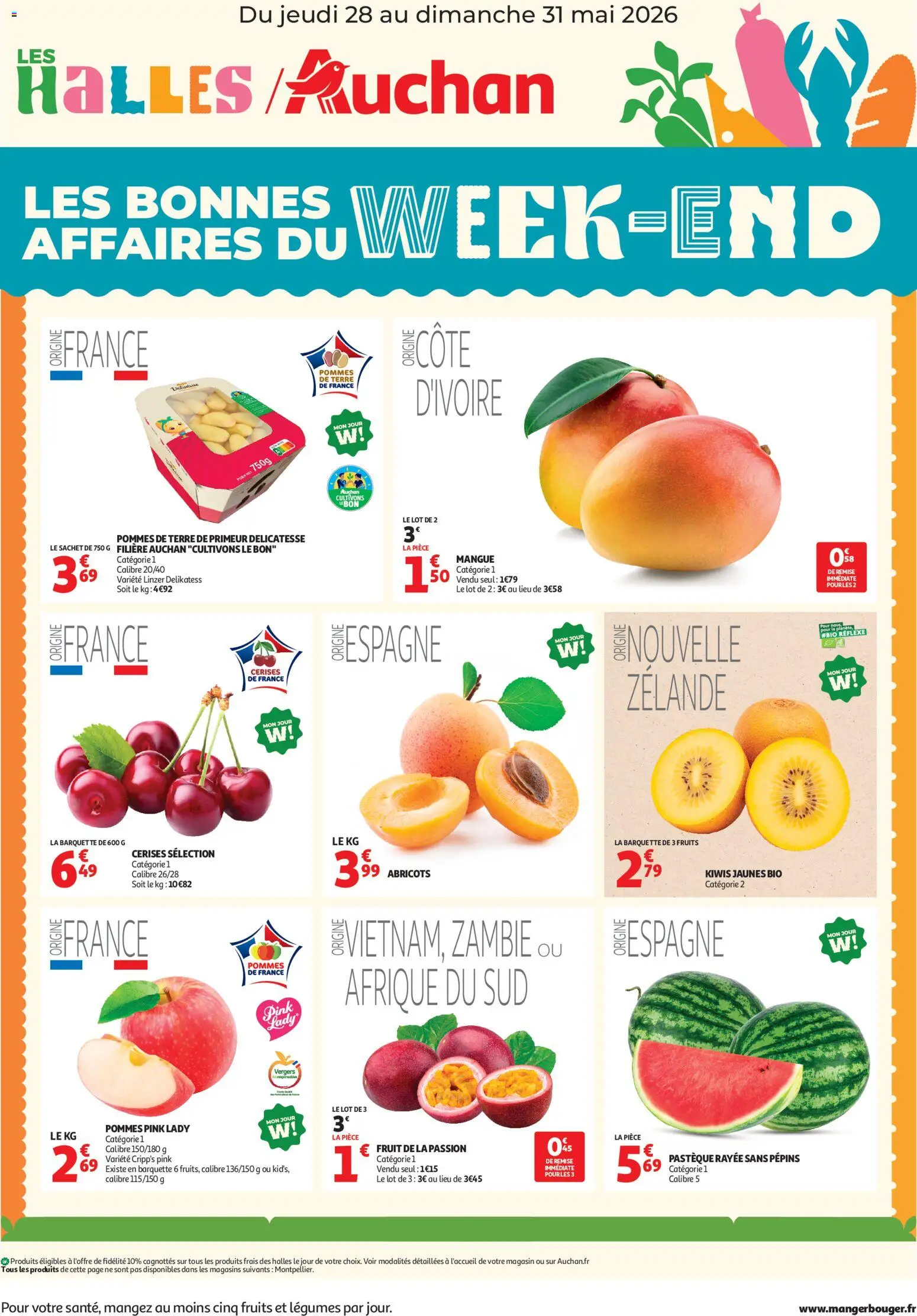{H1} | Page: 1 | Produits: Mangue, Pastèque, Cerises, Pommes