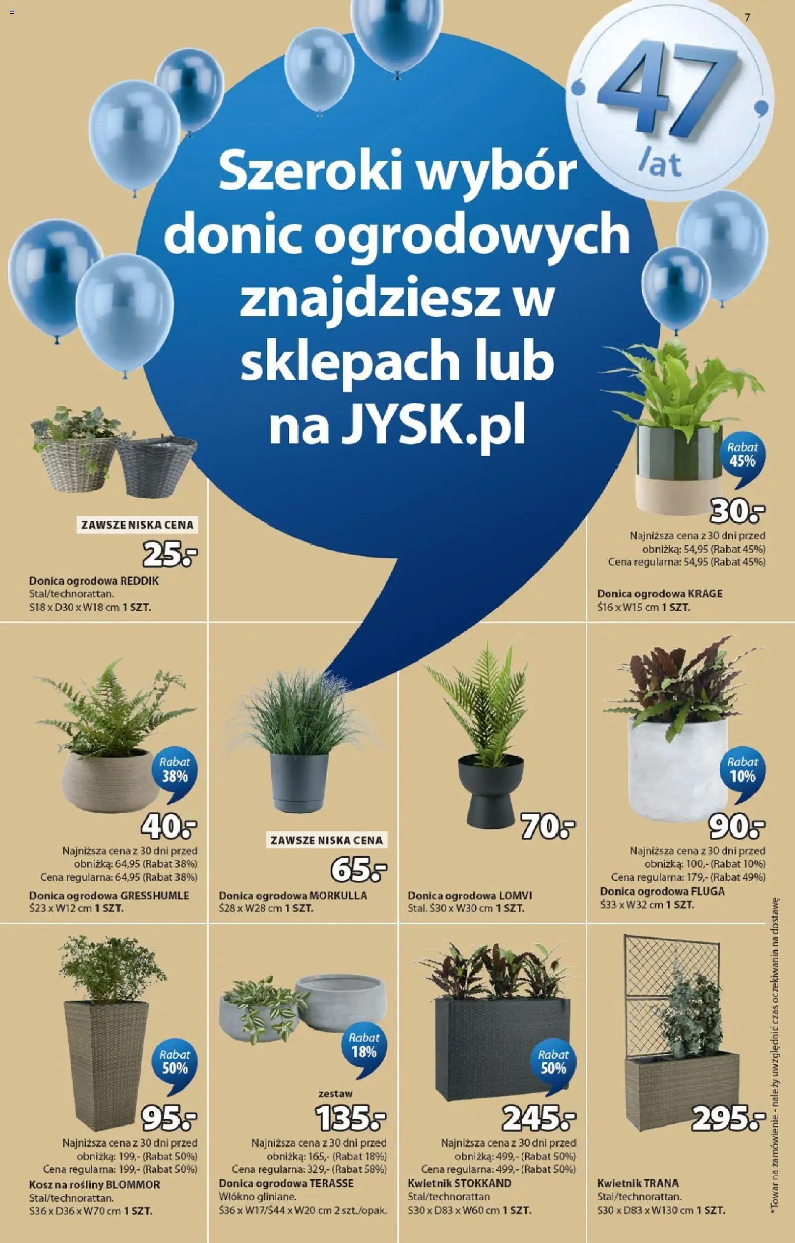 JYSK gazetka od 22.04.2026 | Strona: 7 | Produkty: Kosz, Rosliny