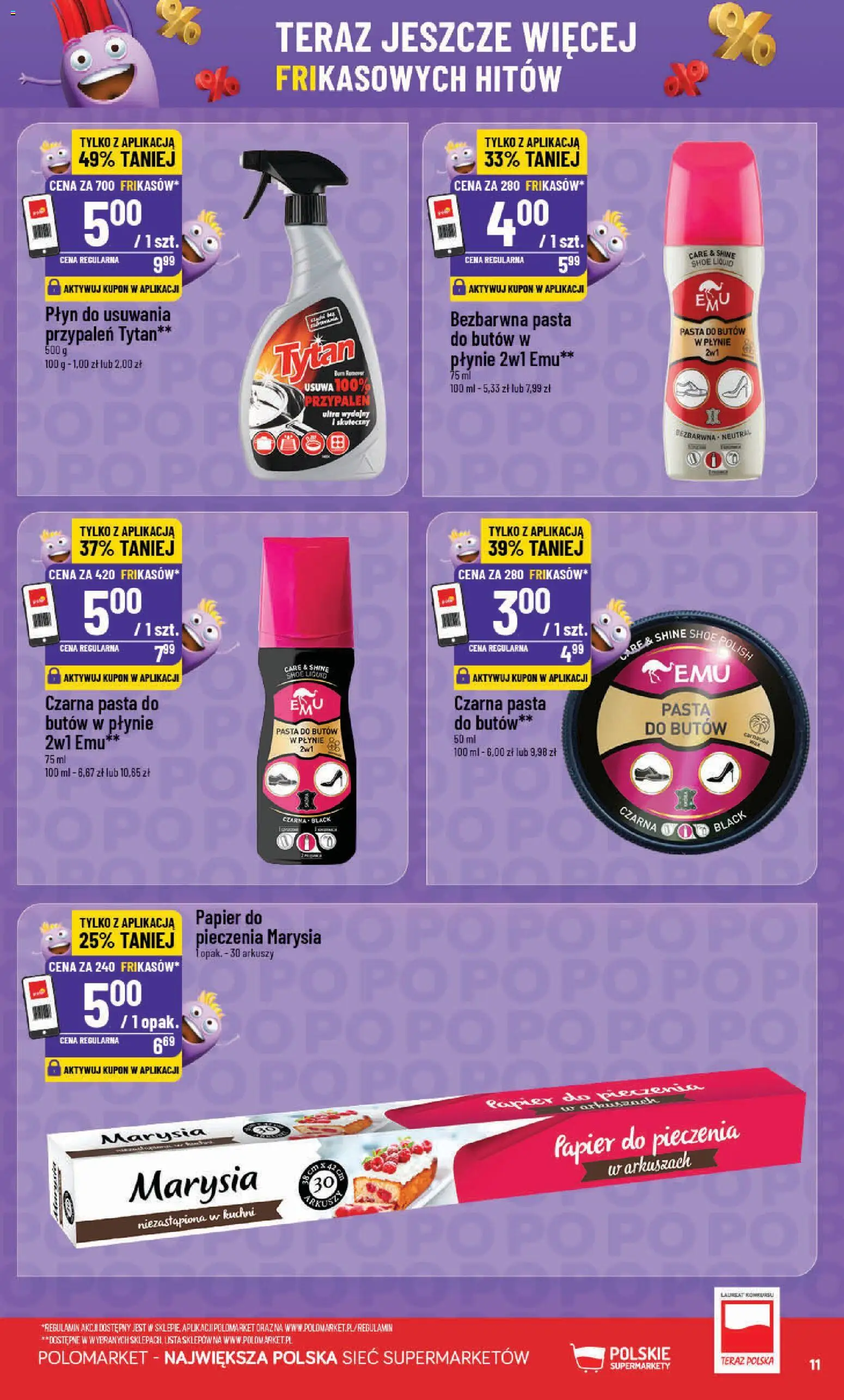 POLOmarket gazetka - Frikasowe Hity od 28.10.2026 | Strona: 11 | Produkty: Papier do pieczenia, Pasta