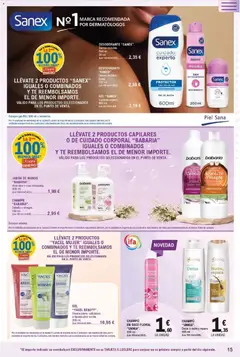 Vista previa E.Leclerc Resalta tu belleza válido desde el 20.05.2026 | Página: 15 | Productos: Champú, Antitranspirante, Aceite, Ducha