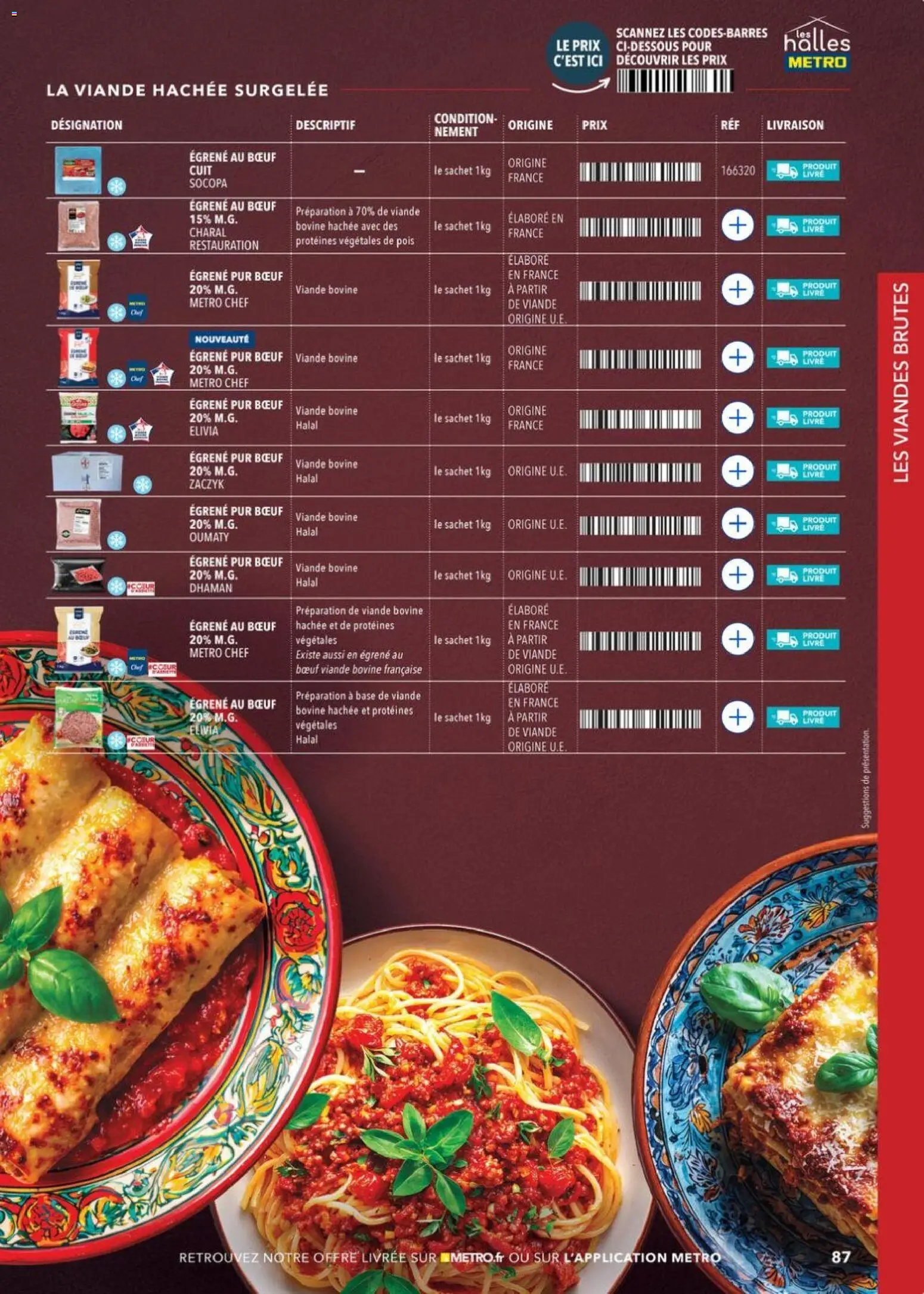 {H1} | Page: 87 | Produits: Base, Viande hachée, Pois, Viande bovine