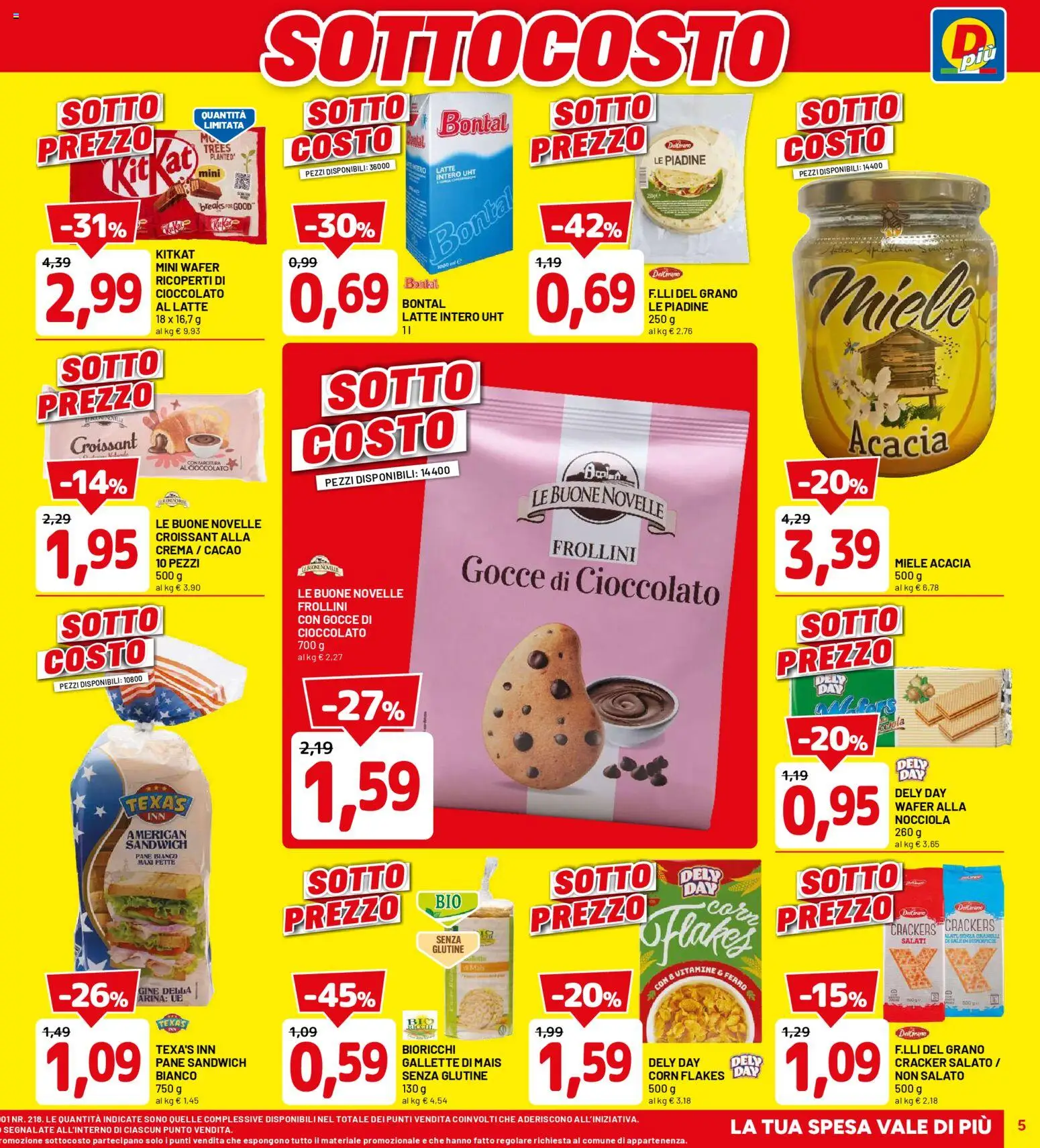 Volantino D Più del 09.04.2026 | Pagina: 5 | Prodotti: Cioccolato, Latte, Croissant, Cacao