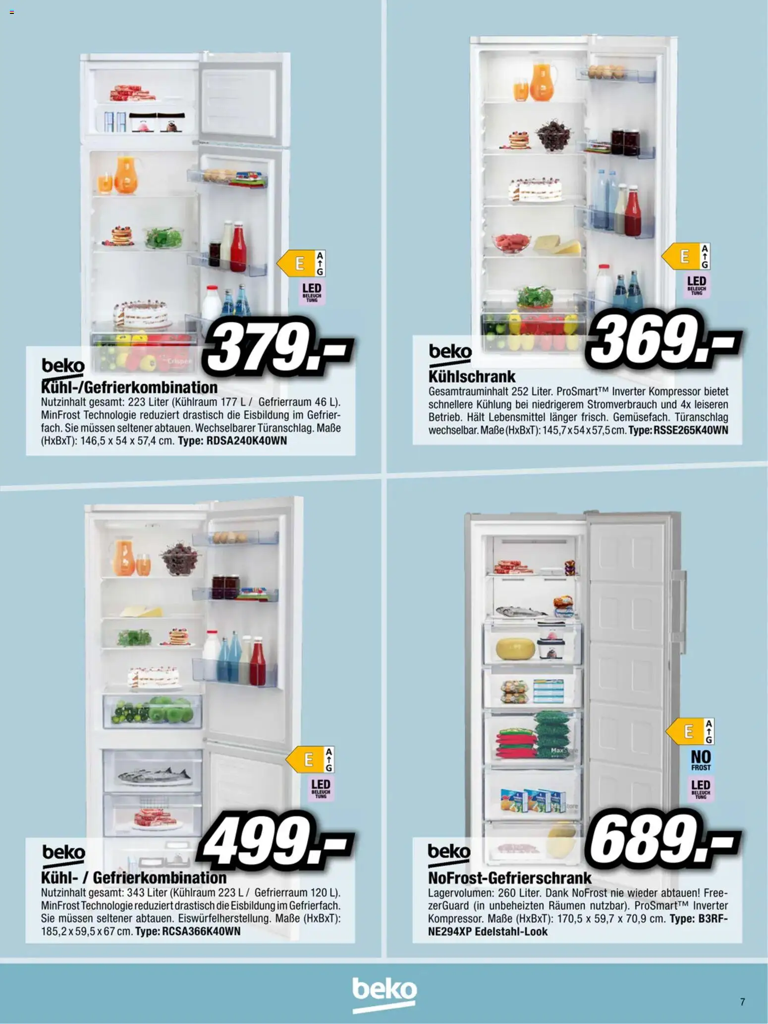 RED ZAC Beko & Elektrabregenz gültig ab 18.03.2026 | Seite: 7 | Produkte: Lebensmittel, Kühlschrank