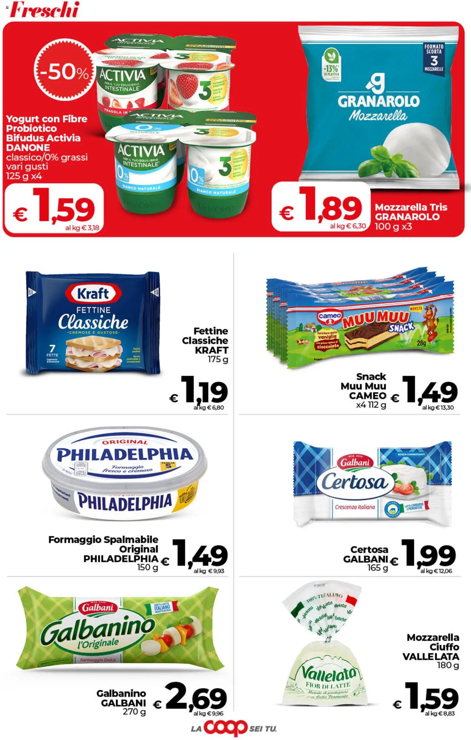 Volantino COOP del 21/07/2026 | Pagina: 14 | Prodotti: Cioccolato, Mozzarella, Latte, Formaggio