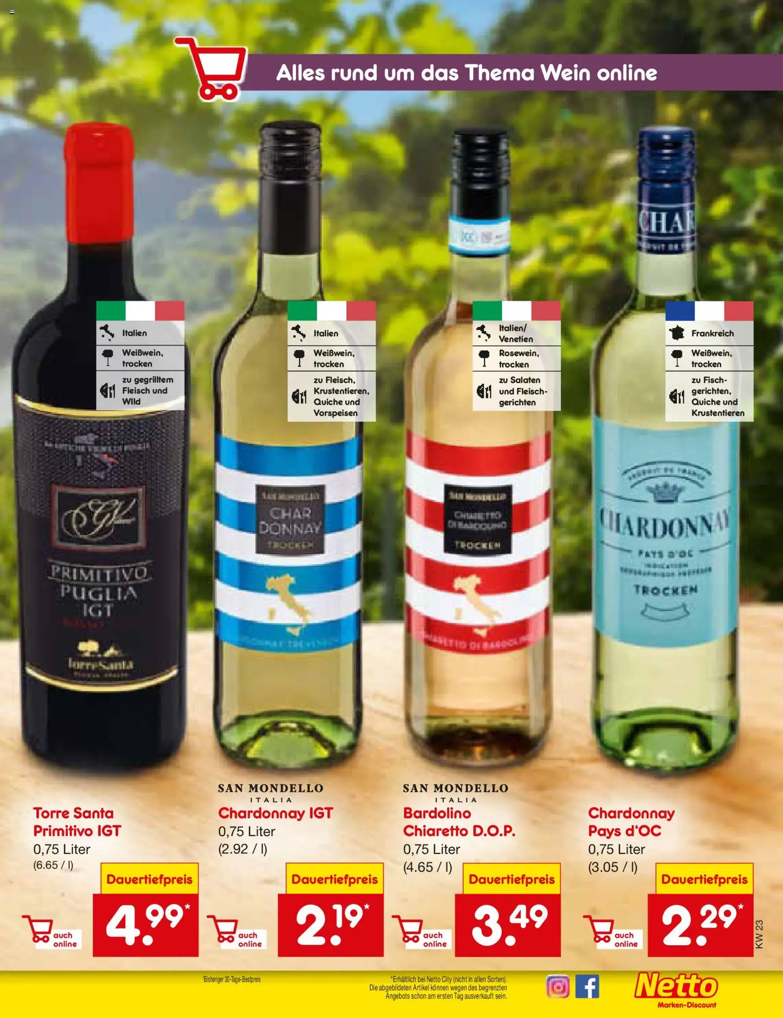 Netto Marken-Discount Prospekt – gültig ab 01.06.2026 | Seite: 25 | Produkte: Fisch, Wein, Fleisch
