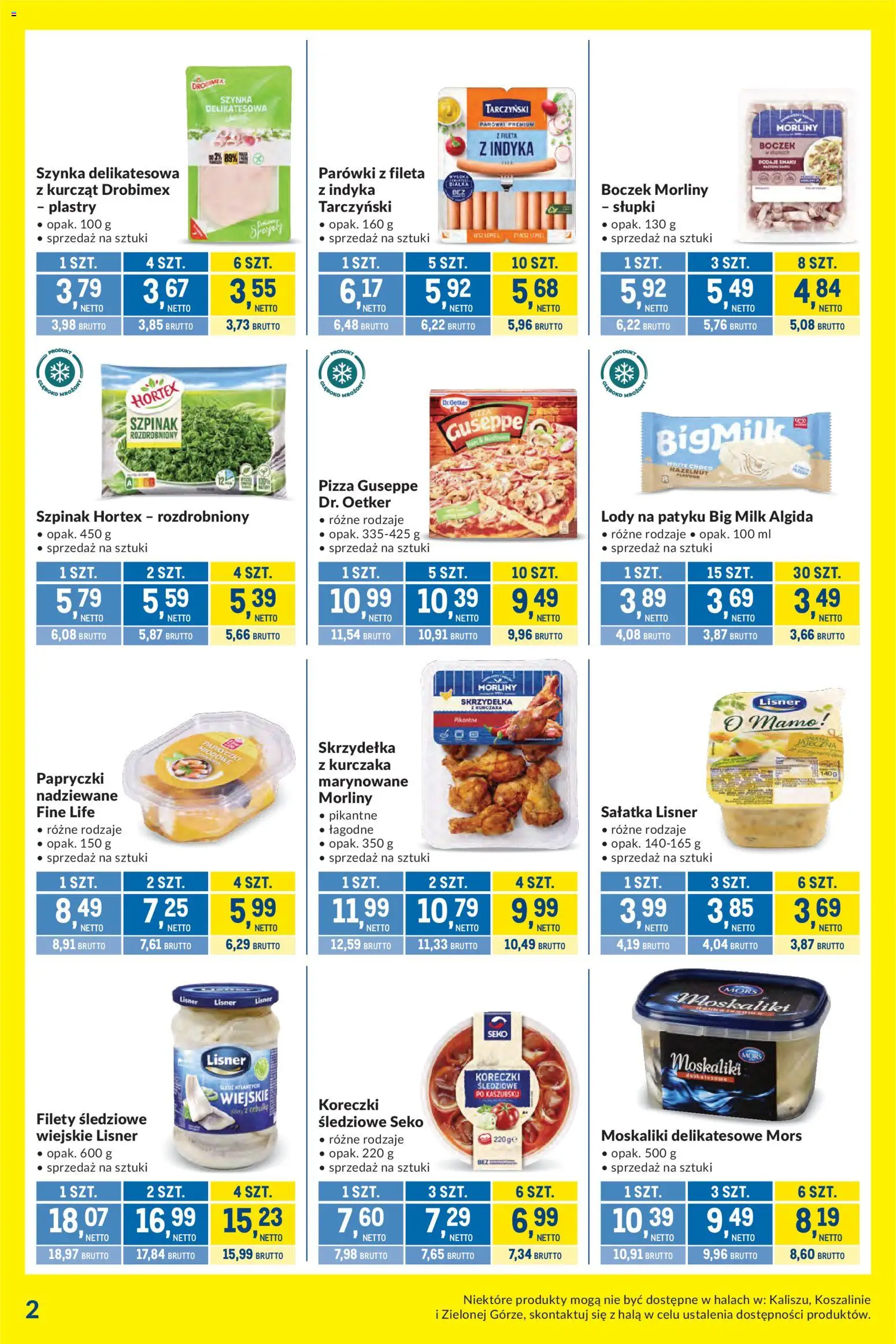 Makro gazetka - Kupujesz więcej płacisz mniej od 07.07.2026 | Strona: 2 | Produkty: Szynka, Boczek, Lody na patyku, Pizza