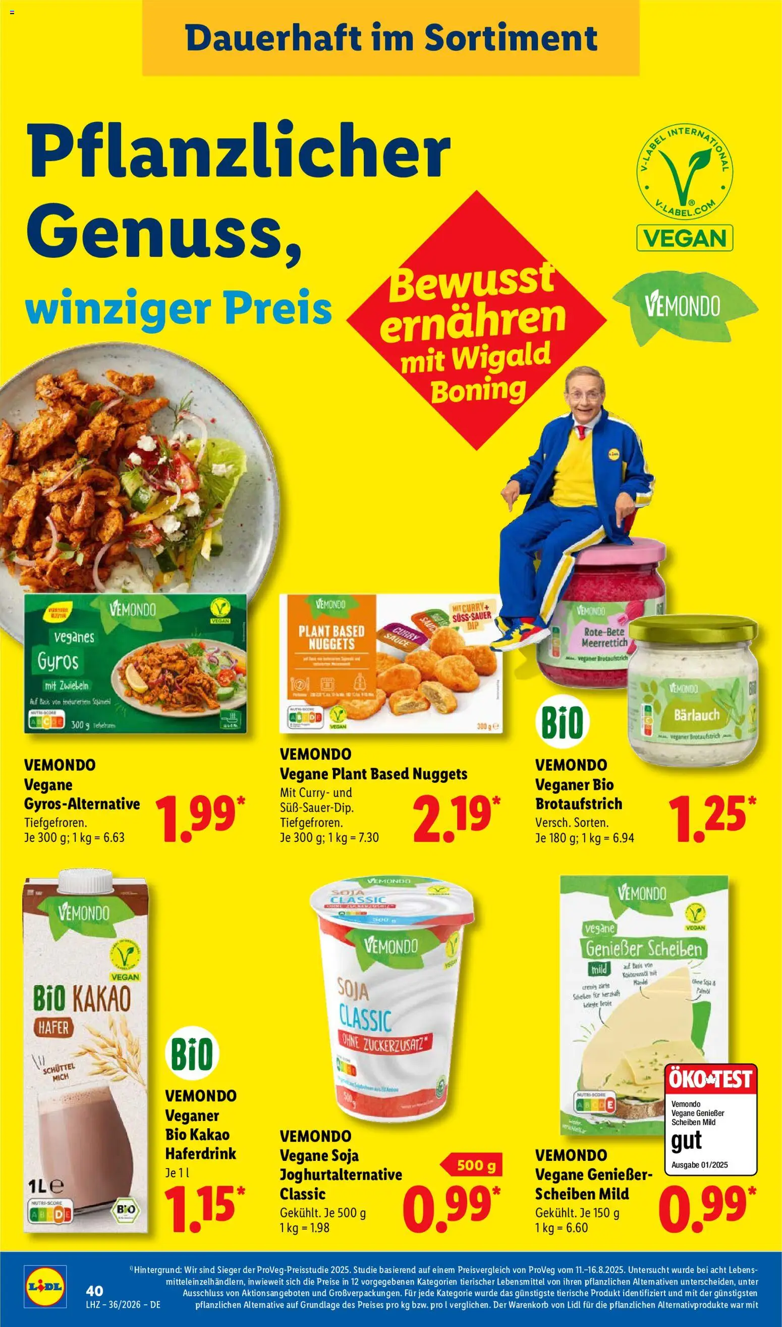 Lidl Německo leták od 31.08.2026 | Strana: 64 | Produkty: Vegan, Test, Gyros, Kakao