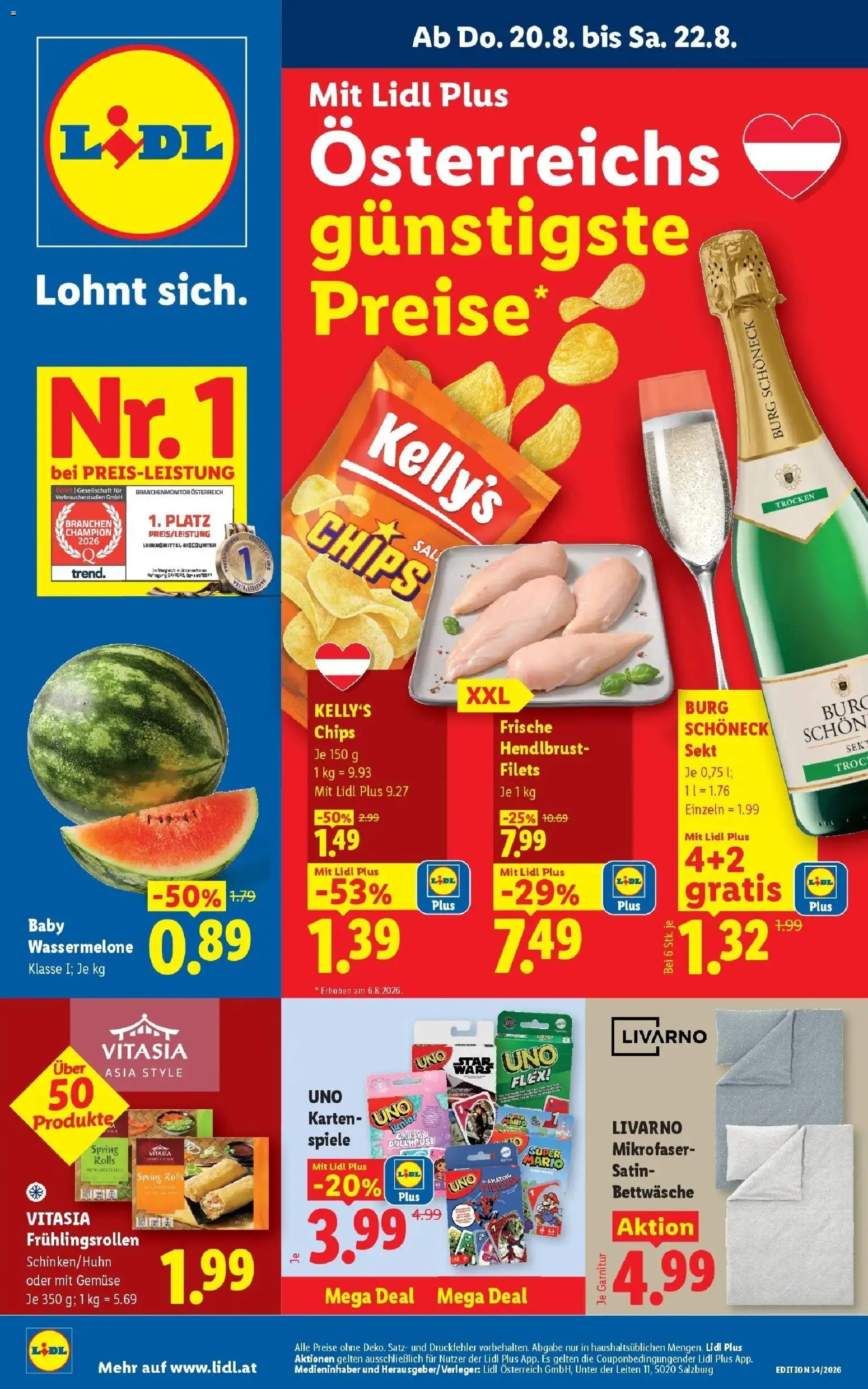 Lidl Flugblatt - Jenbach ab 16.08.2026 - Angebote ab donnerstag | Seite: 1