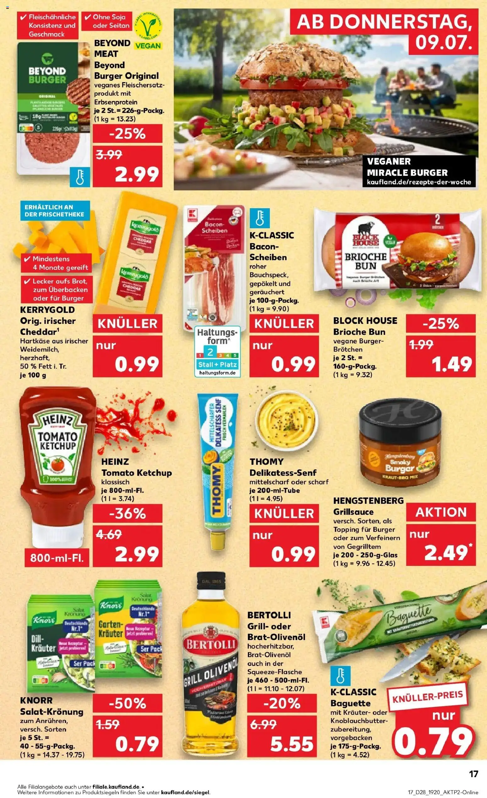 Kaufland Prospekt Pfullingen – gültig ab 09.07.2026 | Seite: 17 | Produkte: Grill, Olivenol, Baguette, Ketchup