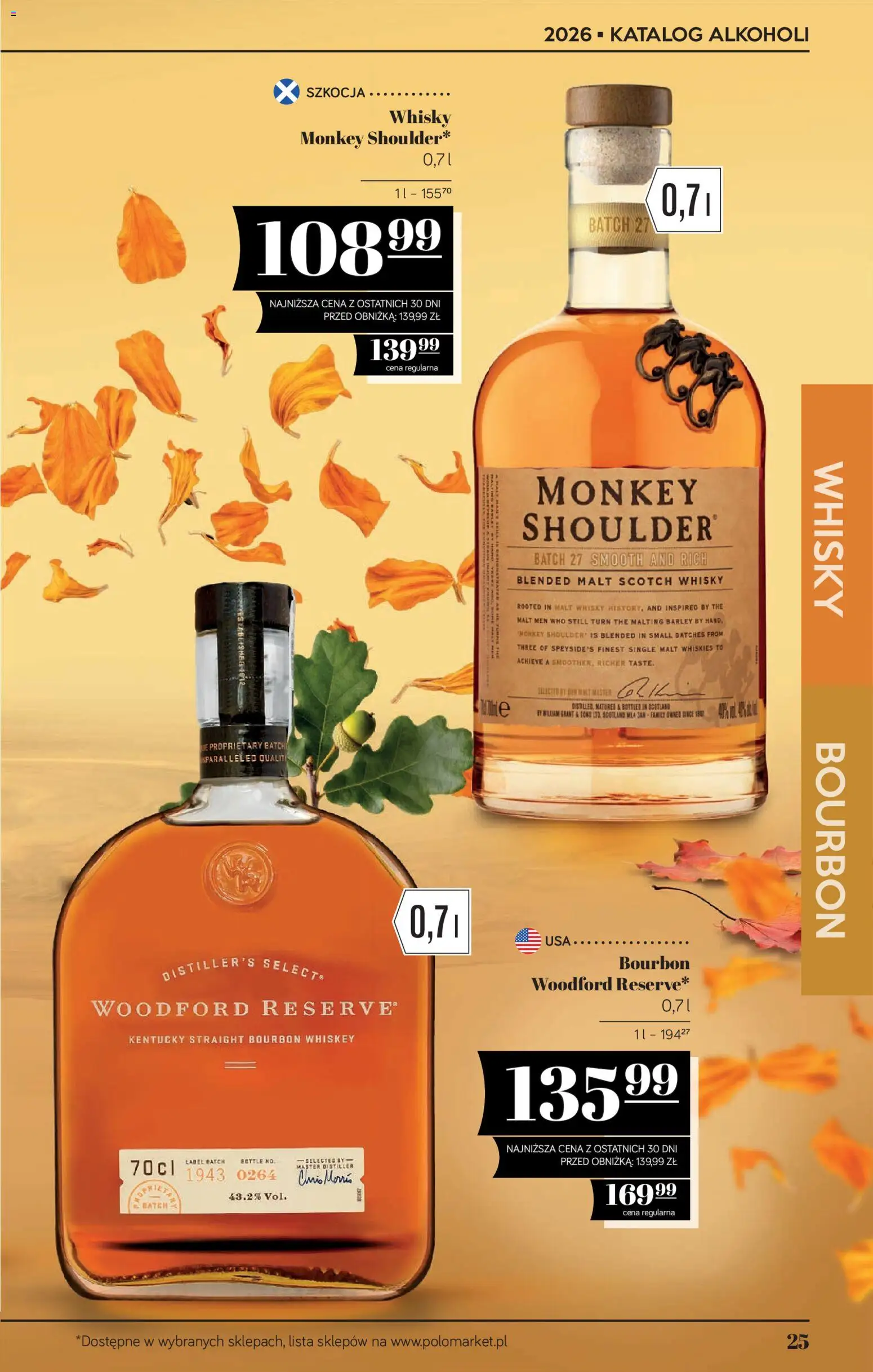 POLOmarket katalog - Alkoholi od 08.10.2026 | Strona: 25 | Produkty: Malt whisky, Scotch whisky, Monkey shoulder, Whisky