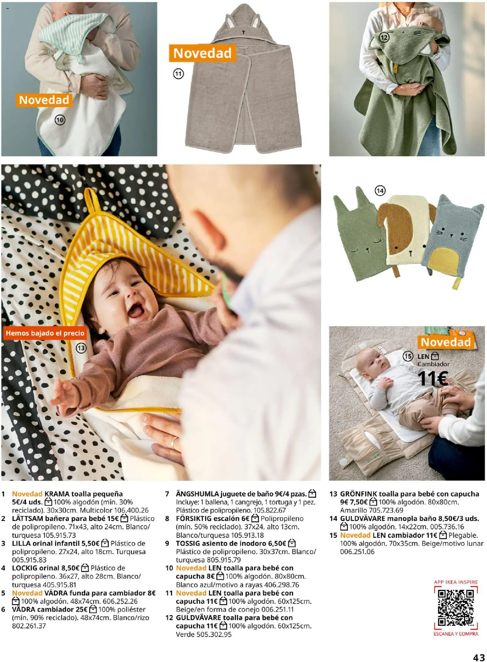 IKEA - Niños │ válido desde el 01/09/2026 | Página: 43 | Productos: Funda, Asiento de inodoro, Algodón, Baño