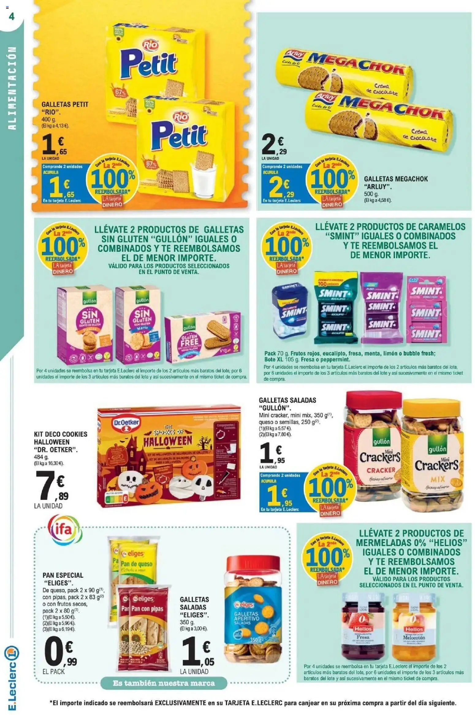 E.Leclerc Megames 2 07/10/2026 - 18/10/2026 | Página: 4 | Productos: Pan, Limón, Galletas, Crema de chocolate
