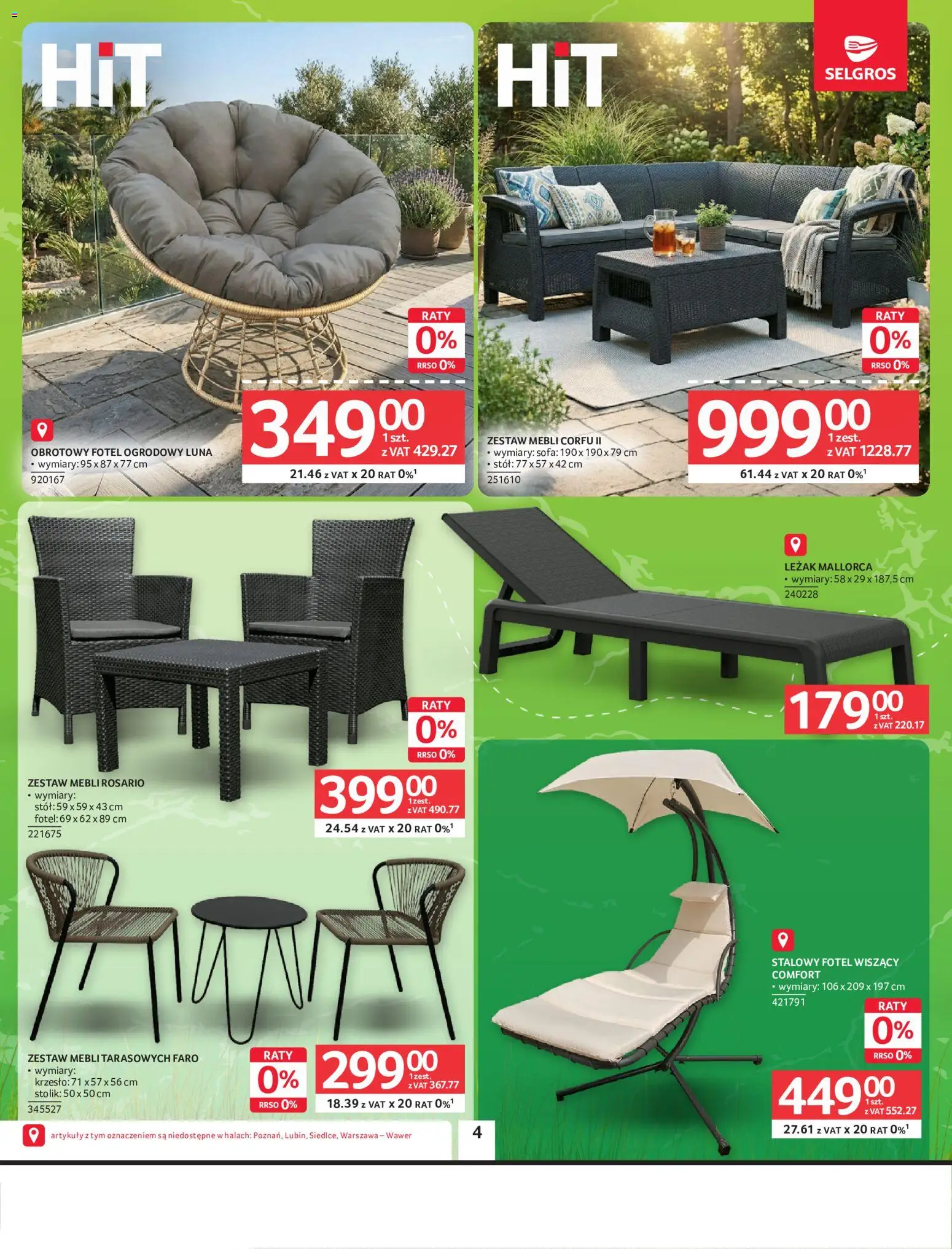 Selgros cash&carry gazetka - Oferta przemysłowa od 16.07.2026 | Strona: 6 | Produkty: Fotel ogrodowy, Fotel, Leżak, Stół