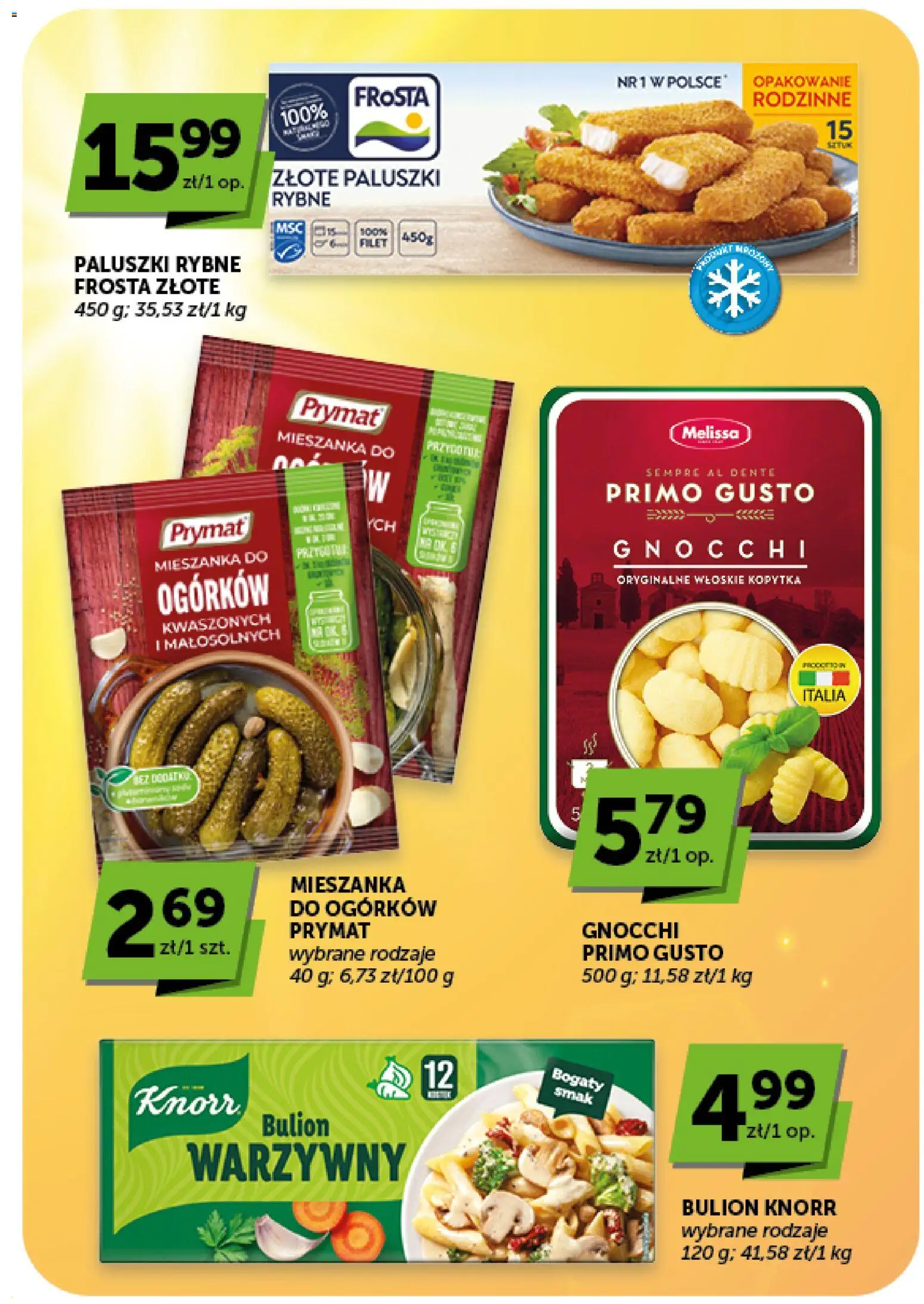 Euro Sklep gazetka - Minimarket od 30.07.2026 | Strona: 7 | Produkty: Paluszki rybne, Paluszki rybne frosta, Bulion warzywny, Paluszki
