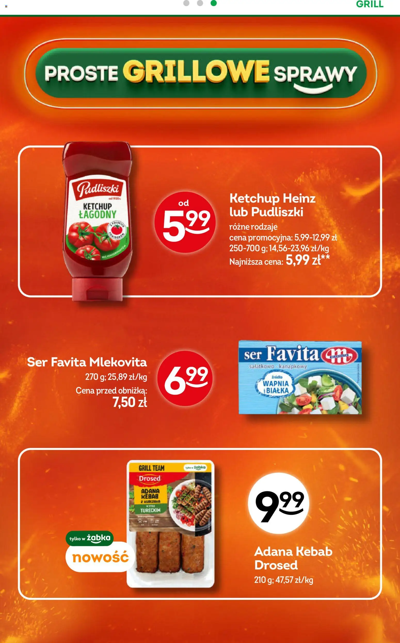 Żabka gazetka od 15.07.2026 | Strona: 22 | Produkty: Ser favita, Ketchup, Grill, Ser