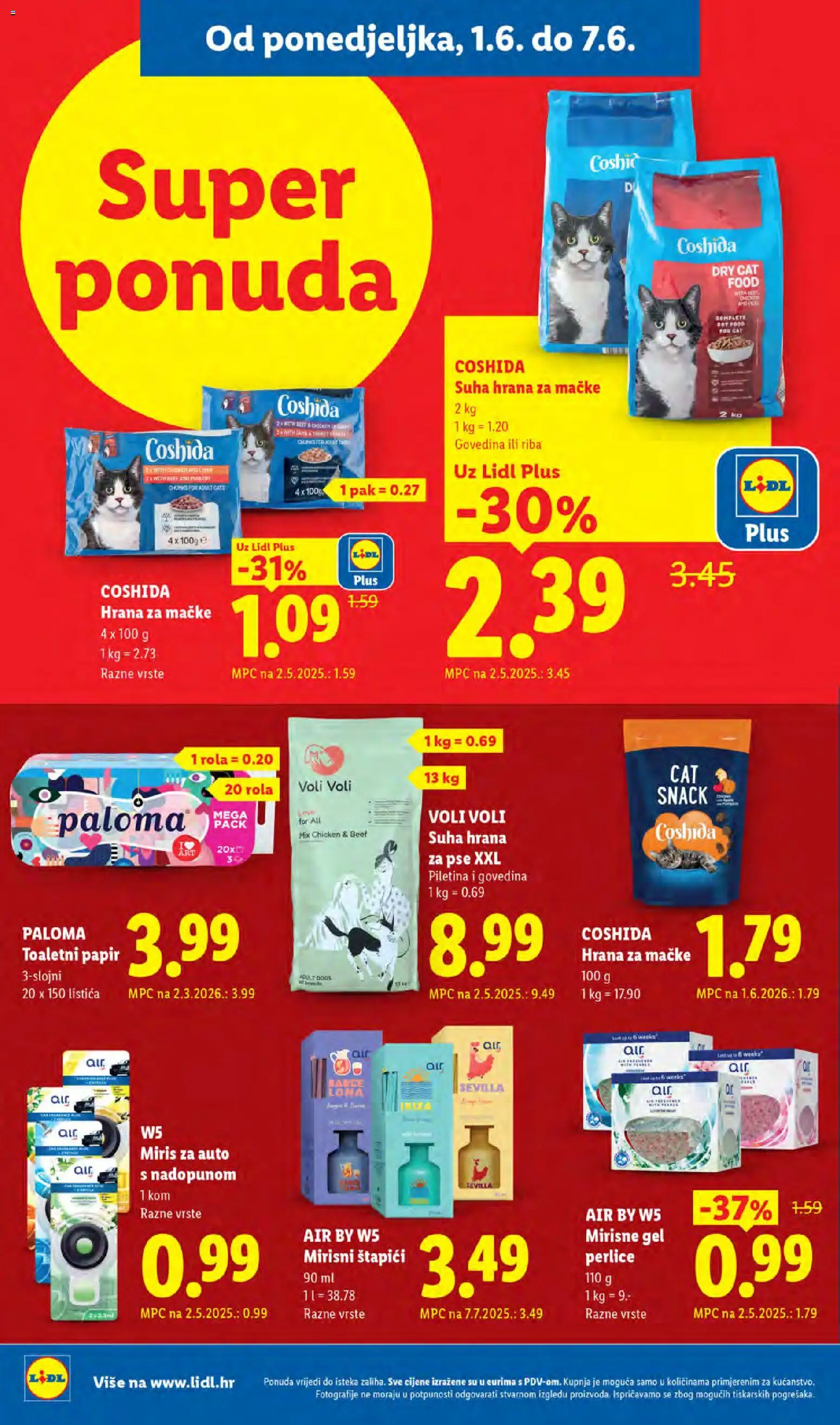 Lidl katalog | vrijedi od 01.06.2026 | Stranica: 24 | Proizvodi: Miris, Hrana za pse, Hrana za mačke, Štapići