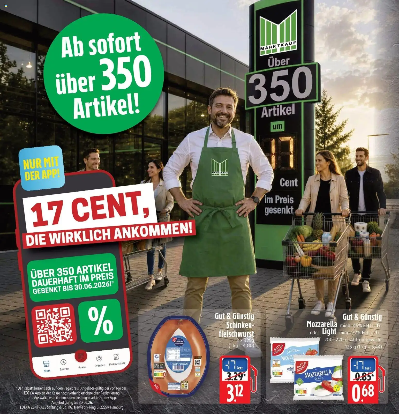 Marktkauf Prospekt Kirchheim – gültig ab 08.06.2026 | Seite: 2 | Produkte: Mozzarella, Schinken