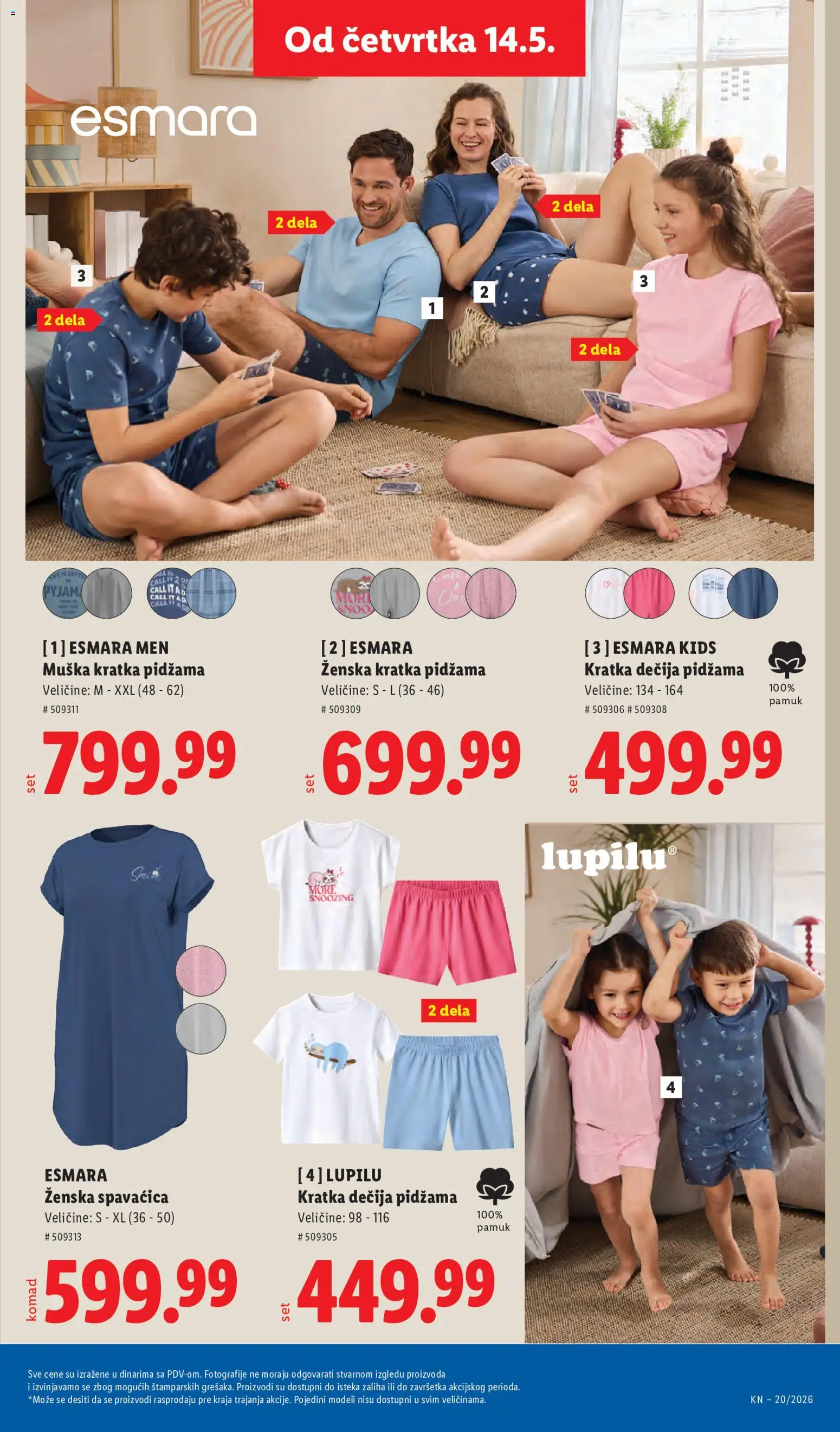 Lidl katalog - važi od 14.05.2026 | Strana: 77 | Proizvode: Pidžama