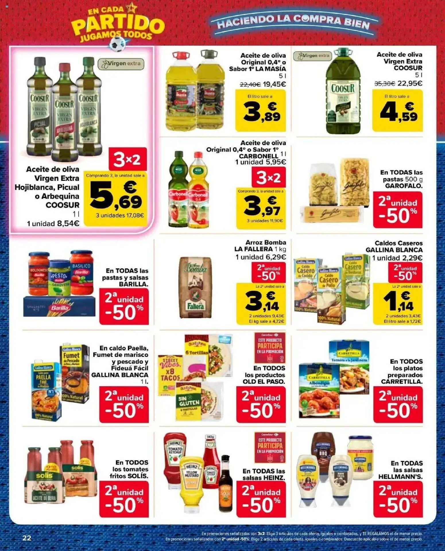 Carrefour Market -  unidad al -50 │ válido desde el 25/06/2026 | Página: 22 | Productos: Tomates, Arroz, Pescado, Pollo