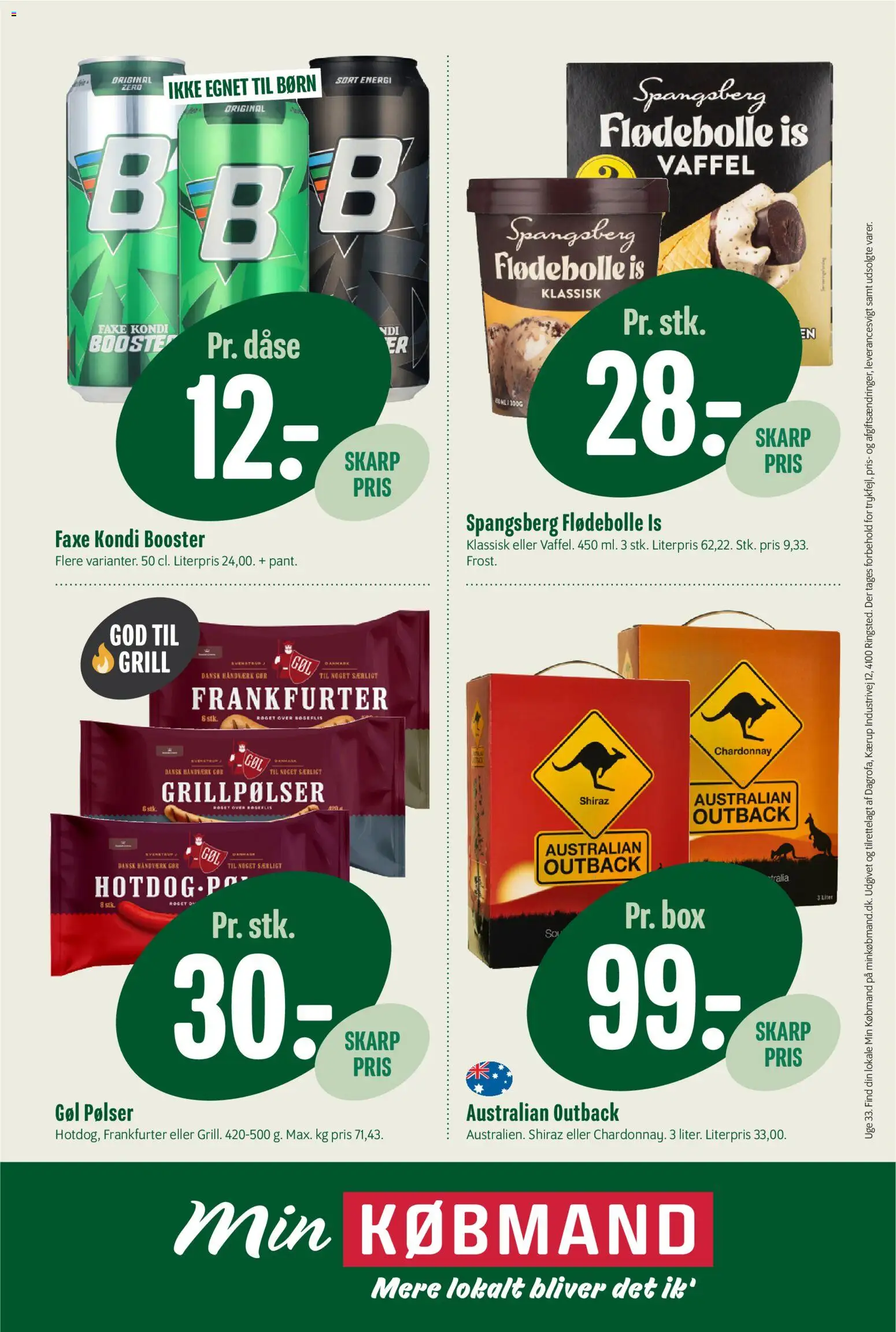 Min Købmand tilbudsavis – gyldig fra 07/08/2026 | Side: 14 | Produkter: Pølser, Is, Faxe Kondi, Aparelho de barbear