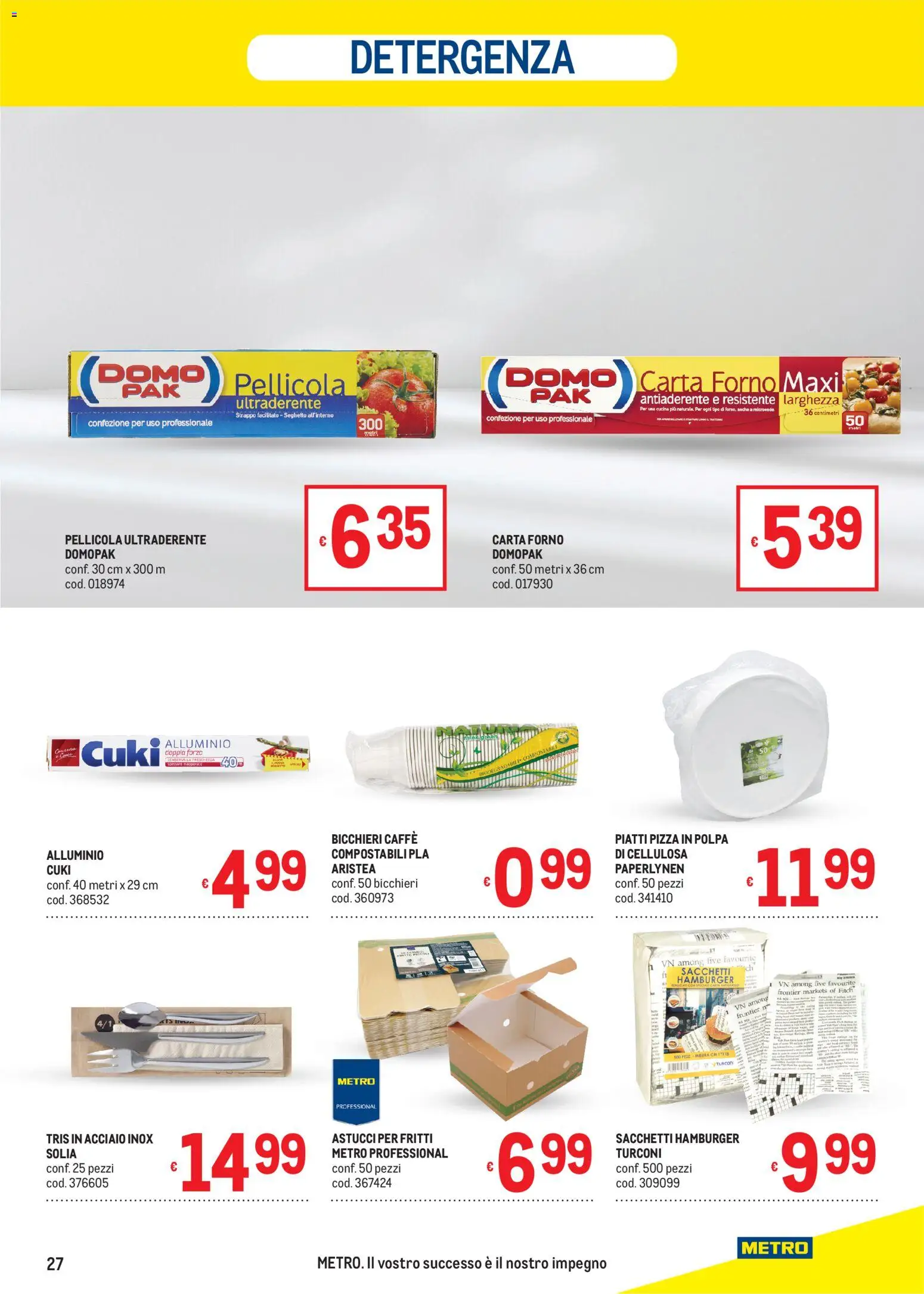 Volantino Metro del 22/10/2026 | Pagina: 27 | Prodotti: Microonde, Caffè, Piatti, Hamburger