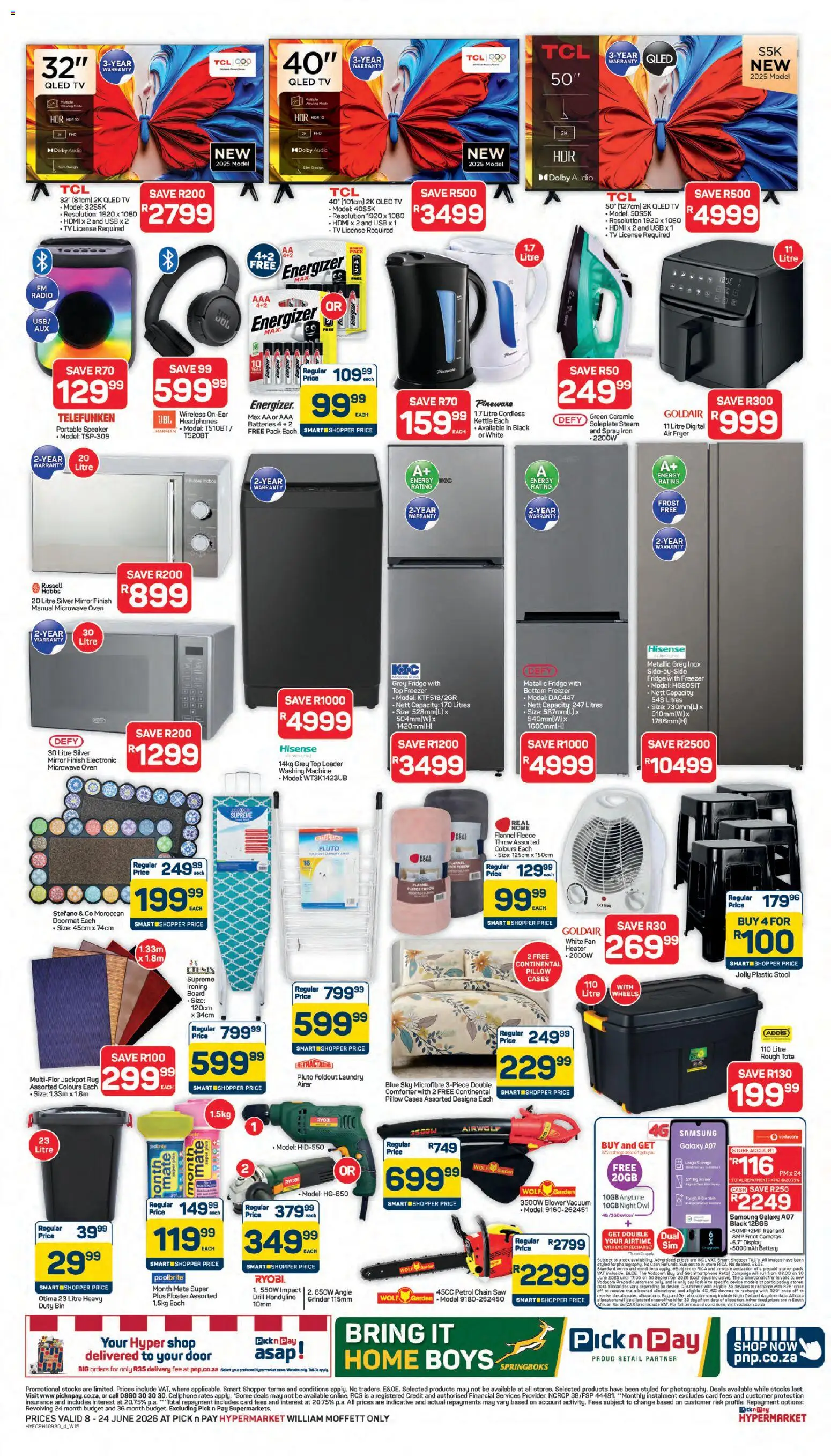 New Pick n Pay catalogue – valid from 08.06.2026 | Page: 4 | Products: Speaker, USB, Grinder, Heater