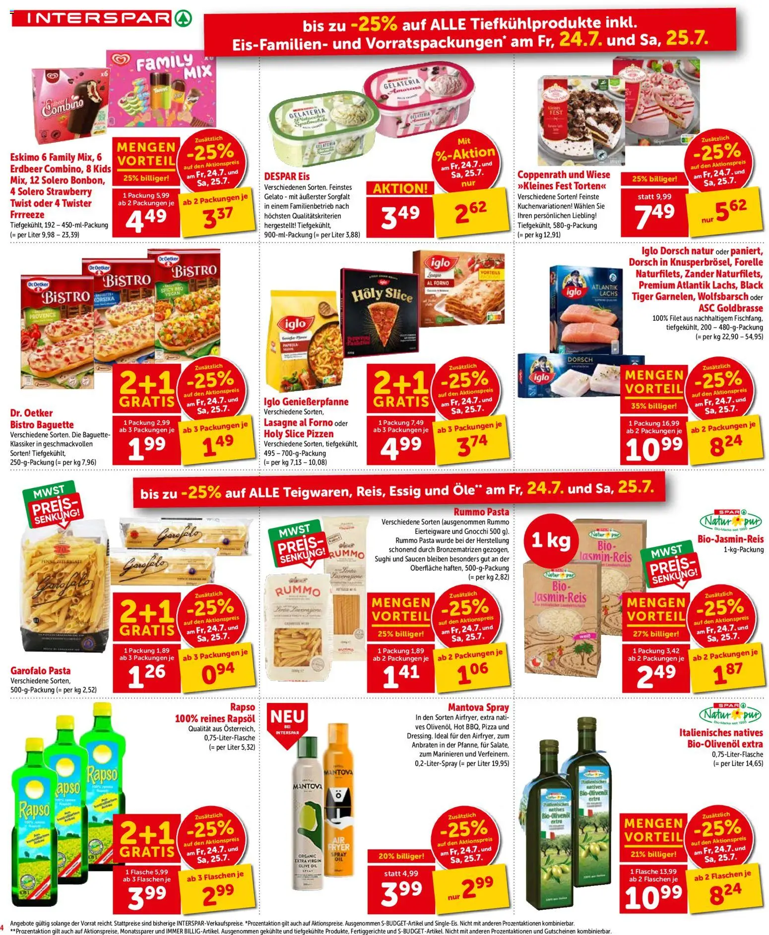 Interspar - Broschüre gültig ab 23.07.2026 | Seite: 5 | Produkte: Eis, Fertiggerichte, Jääkaappipakastin, Pizza