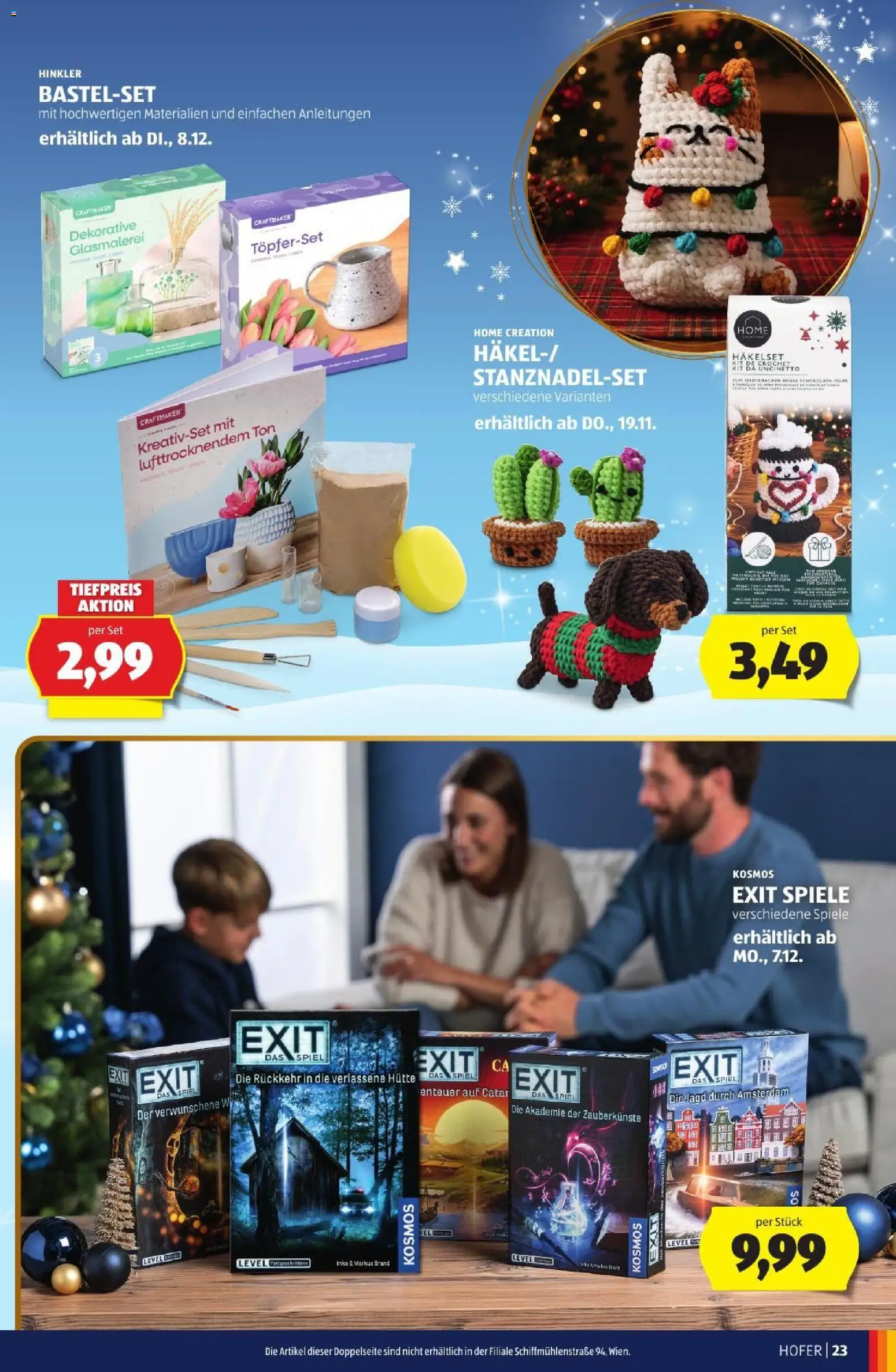 Hofer Weihnachtskatalog gültig ab 28.10.2026 | Seite: 23 | Produkte: Spiel, Schokolade