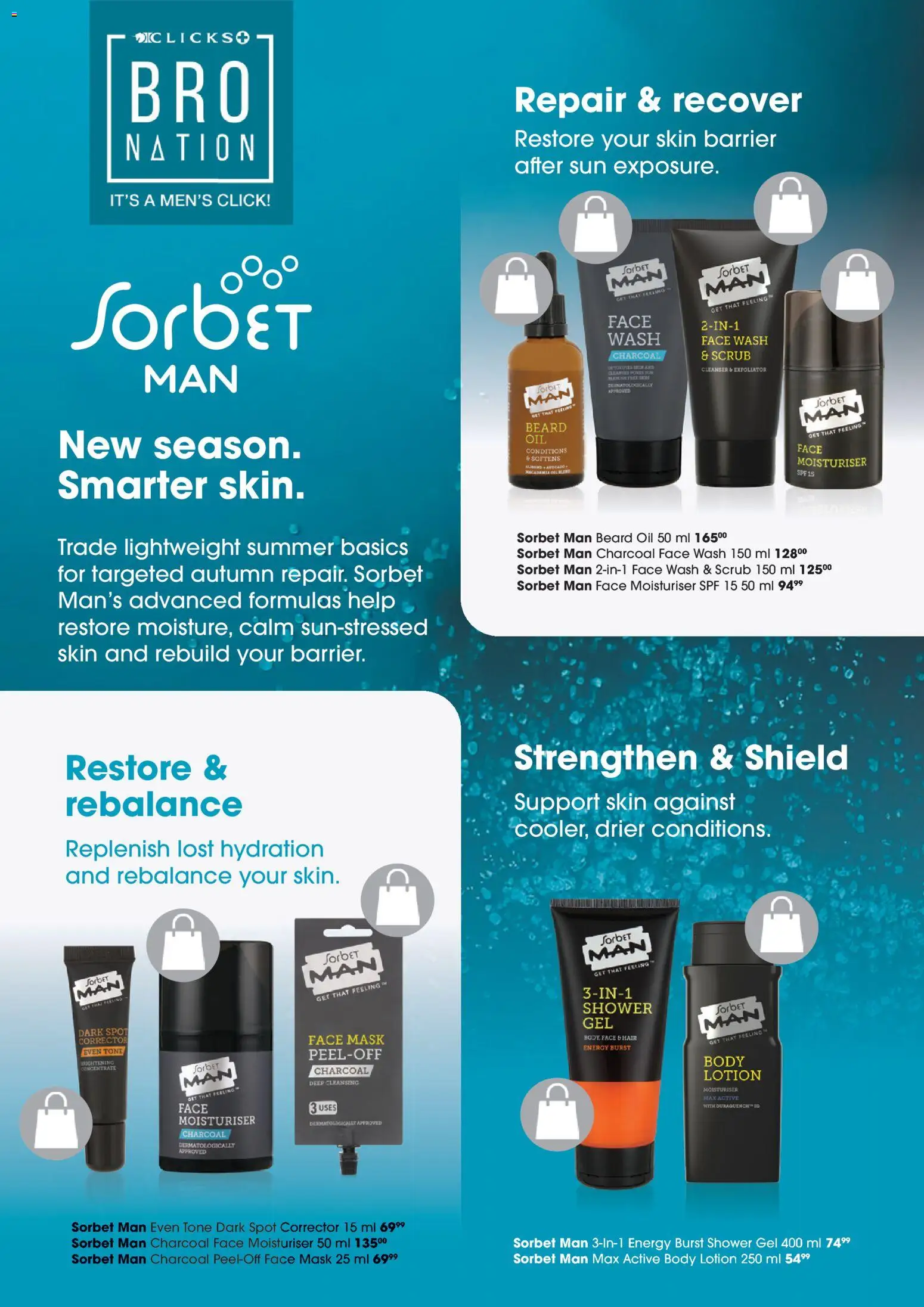 New Clicks catalogue – valid from 01.06.2026 | Page: 48 | Products: Shower, Shower gel, Scrub, Dark spot corrector