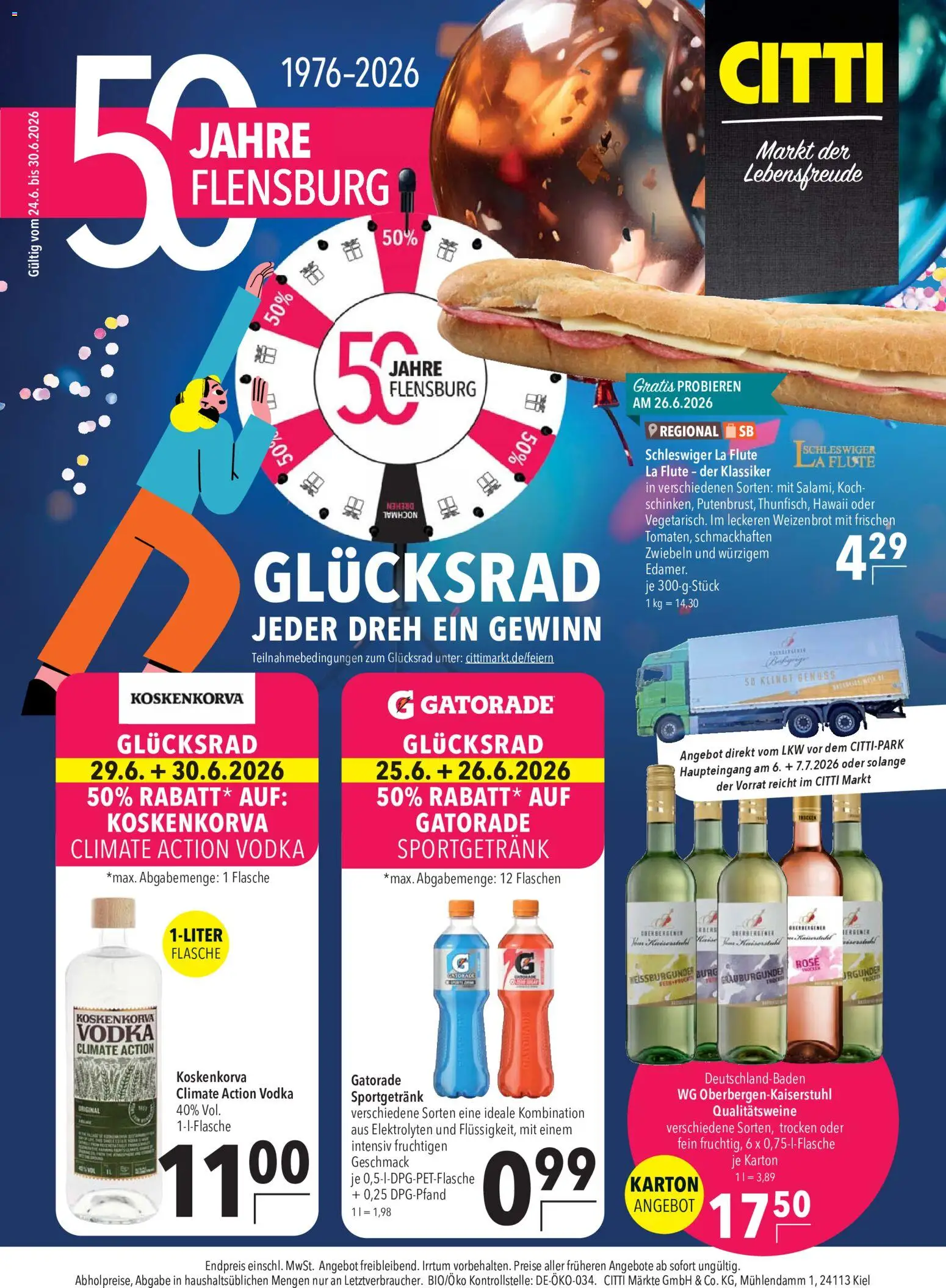 CITTI Markt 50 Jahre Flensburg – gültig ab 24.06.2026 | Seite: 2 | Produkte: Zwiebeln, Vodka