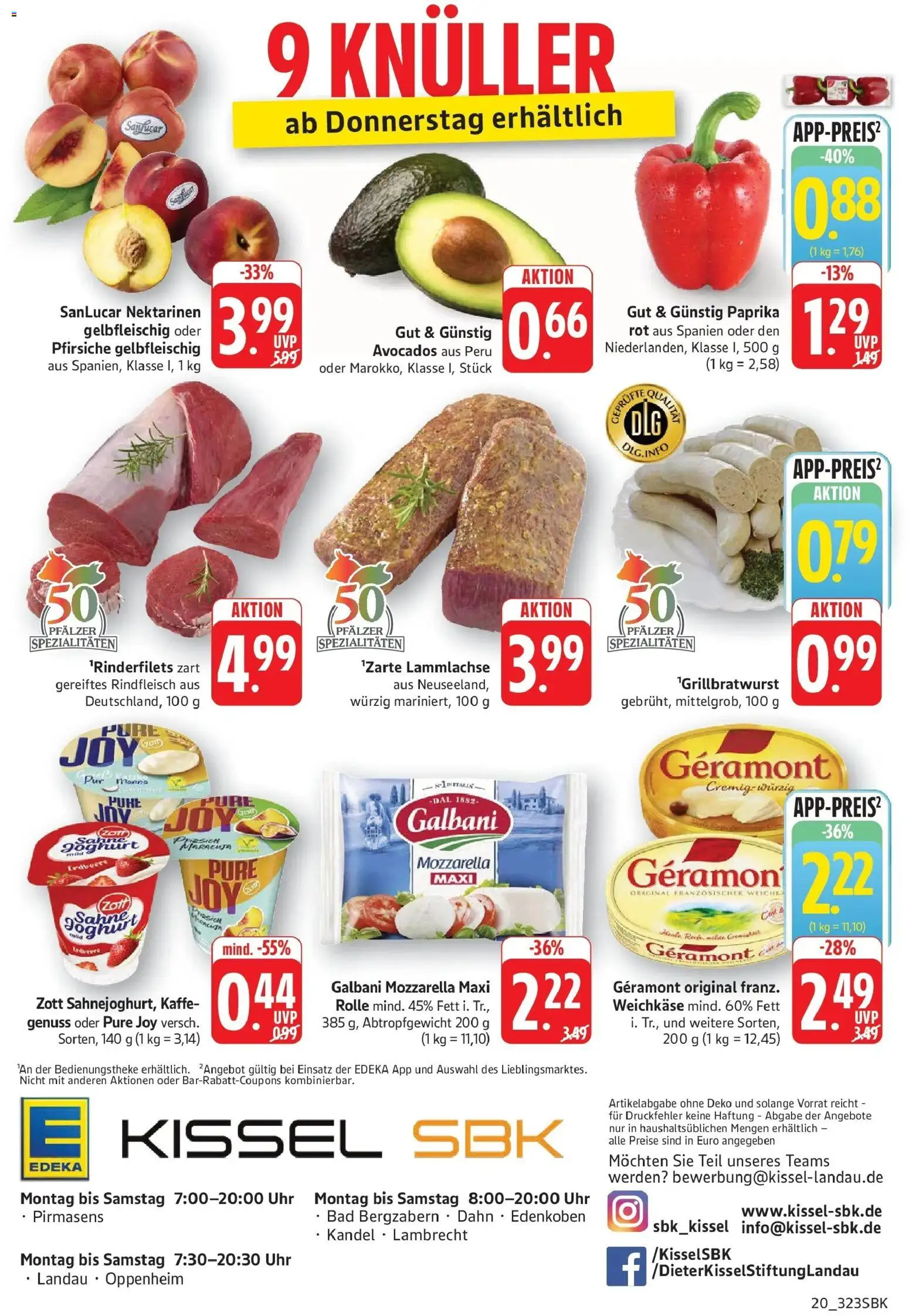 Edeka prospekt Pirmasens – gültig ab 29.06.2026 | Seite: 22 | Produkte: Mozzarella, Bad, Paprika, Sahne
