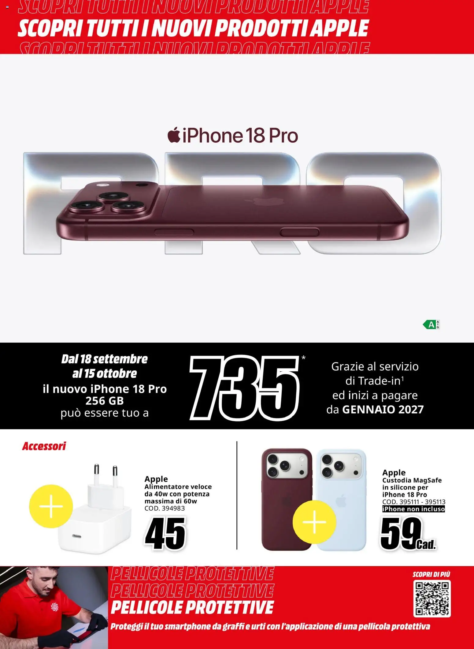 Volantino Media World del 18/09/2026 | Pagina: 2 | Prodotti: Iphone, Smartphone, Silicone, Pellicola