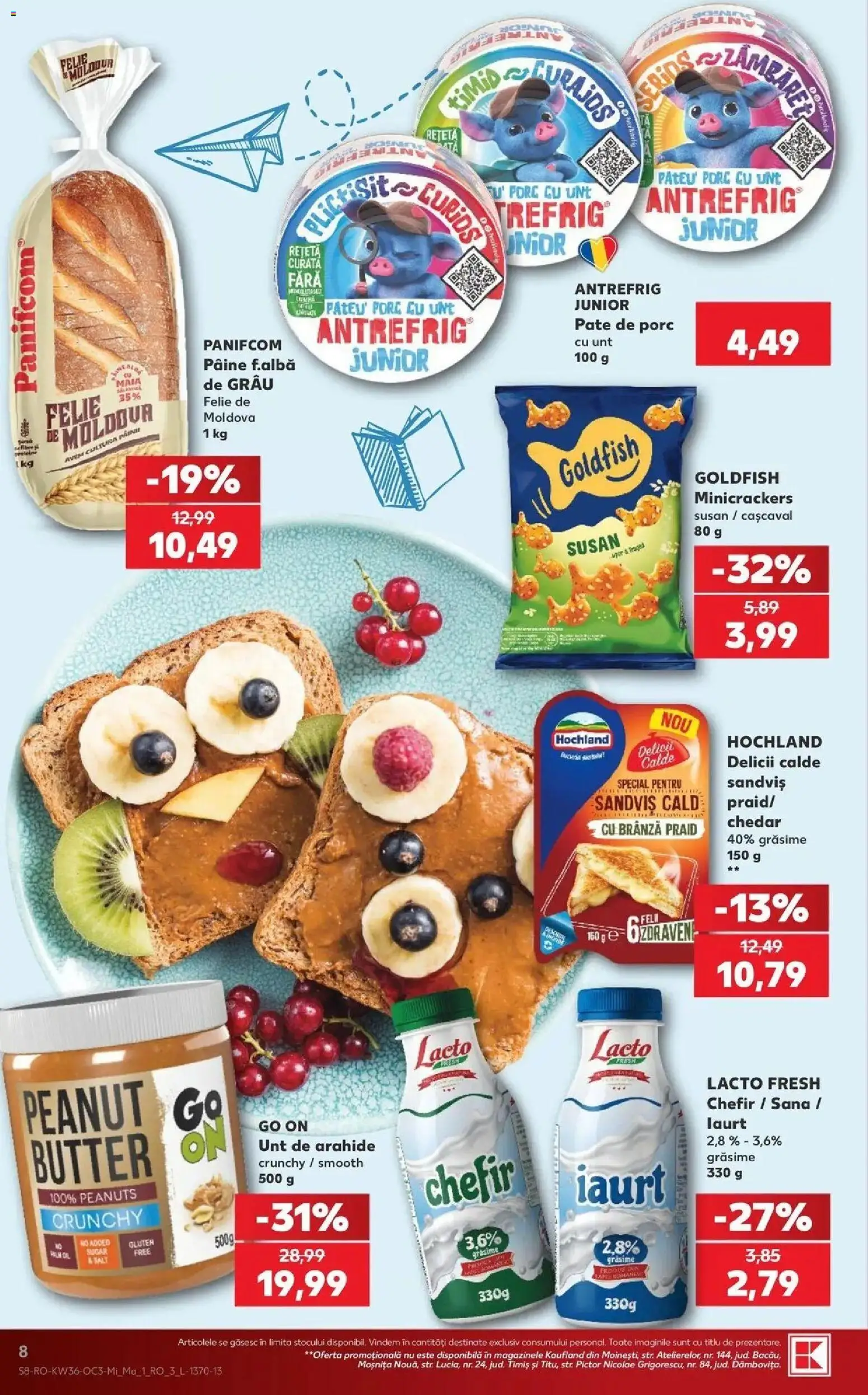 Kaufland Comarnic 02.09.2026 - Revista si Oferta | Pagină: 8 | Produse: Sandviș, Iaurt, Pâine, Unt de arahide