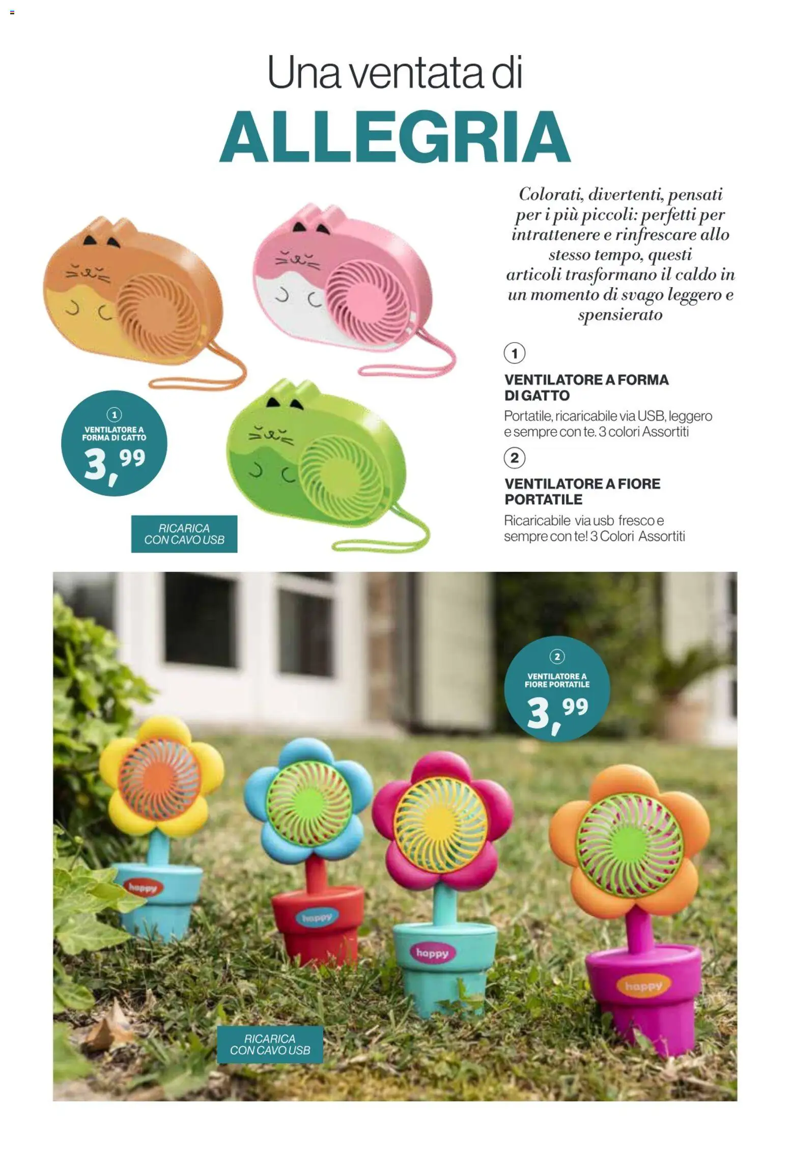 Volantino IN's del 13/05/2026 | Pagina: 19 | Prodotti: Ventilatore, Tè, Cavo, USB