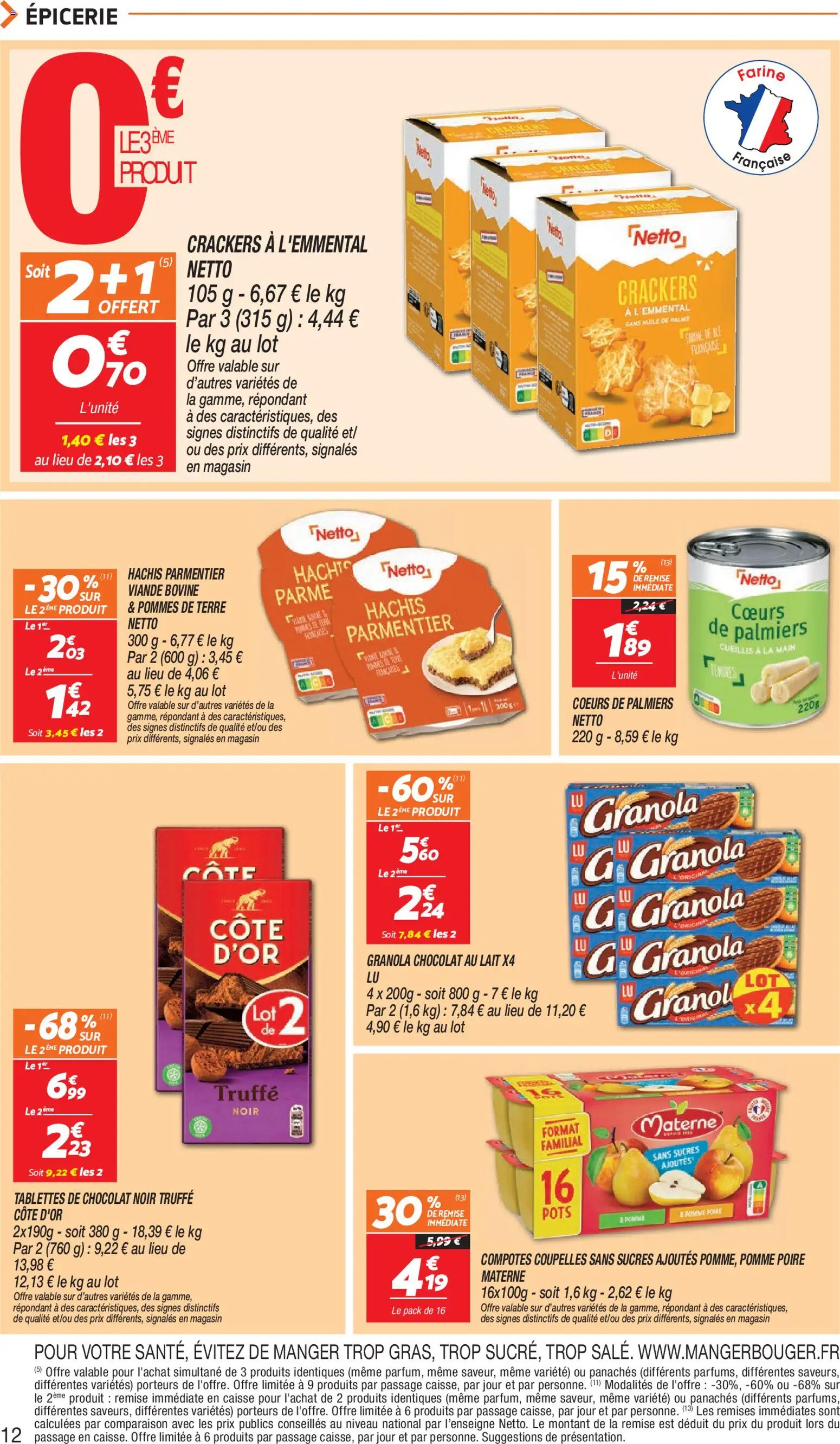 {H1} | Page: 12 | Produits: Farine, Huile, Viande, Chocolat au lait