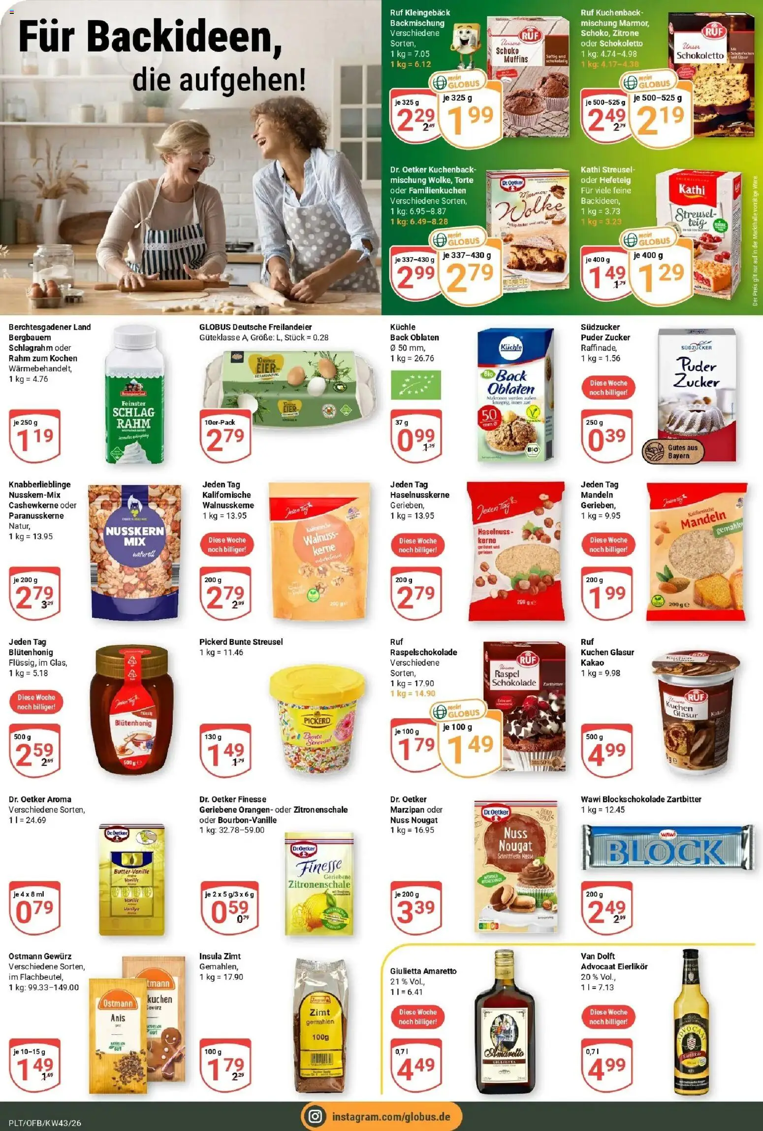 Globus Prospekt Plattling (ab 19.10.2026) » Angebote online | Seite: 20 | Produkte: Puder, Mandeln, Zucker, Zitrone
