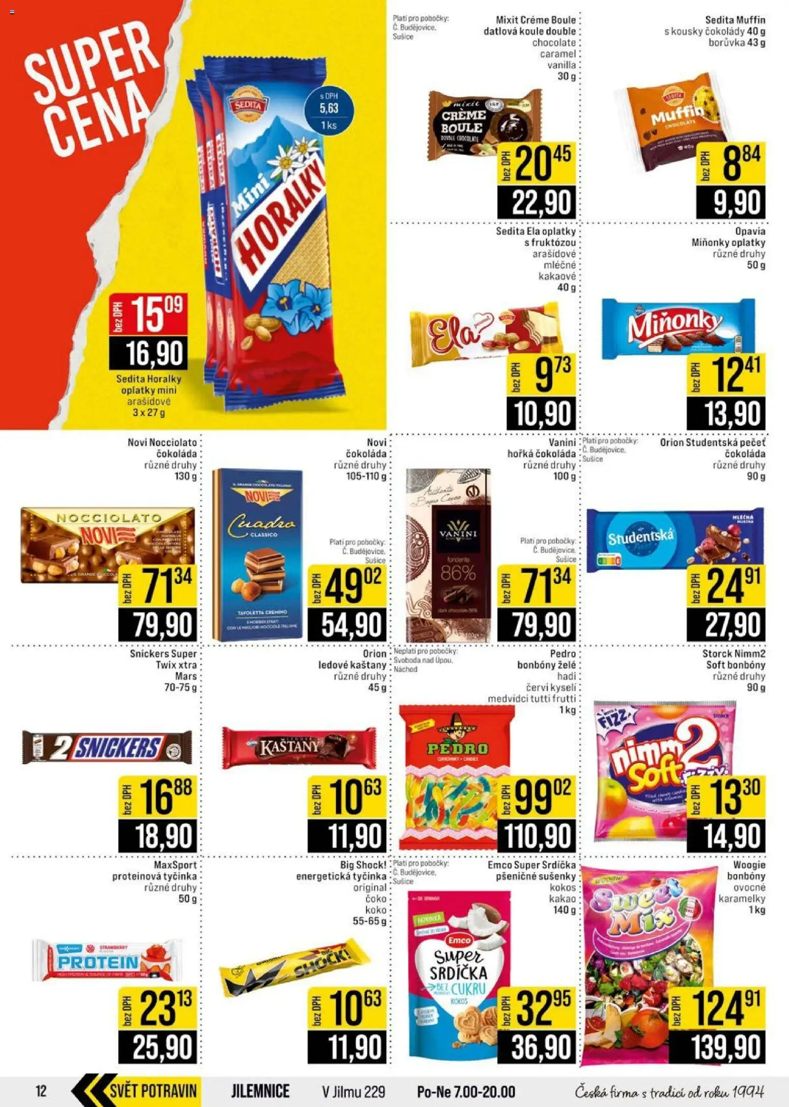 Jip leták - Cash & Carry od 15.07.2026 | Strana: 12 | Produkty: Twix, Sušiče, Orion Studentská pečeť, Sušenky