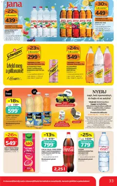 JANA ICE TEA, JANA ICE TEA többféle, 1,5 l - amely érvényes a következő dátumtól: 2026.10.22. | Oldal: 33