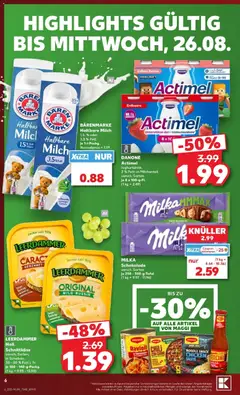 Kaufland Prospekt Meerane ab 24.08.2026 gültig | Seite: 6 | Produkte: Actimel, Maggi, Milch, Chili