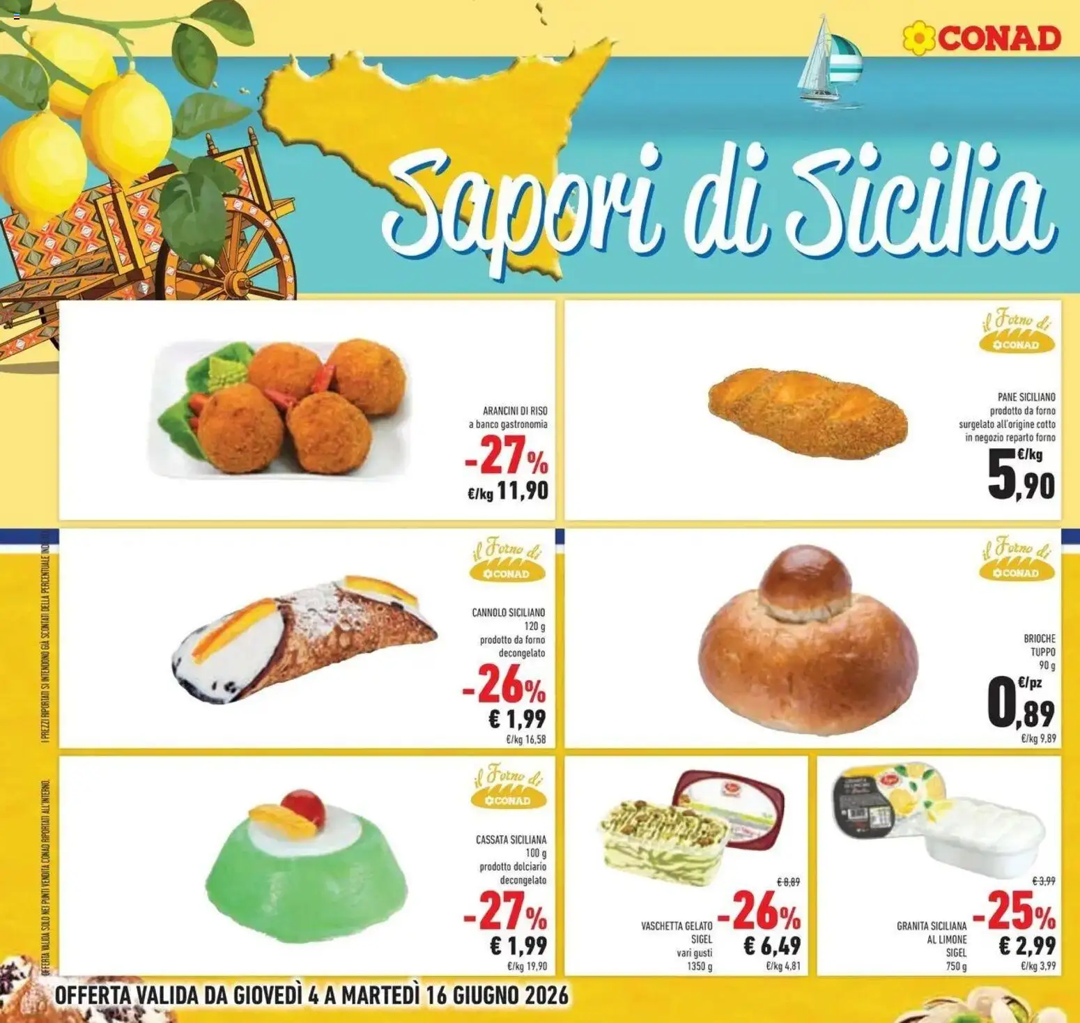 Volantino Conad del 03.06.2026 | Pagina: 26 | Prodotti: Pane, Riso, Limone, Il forno