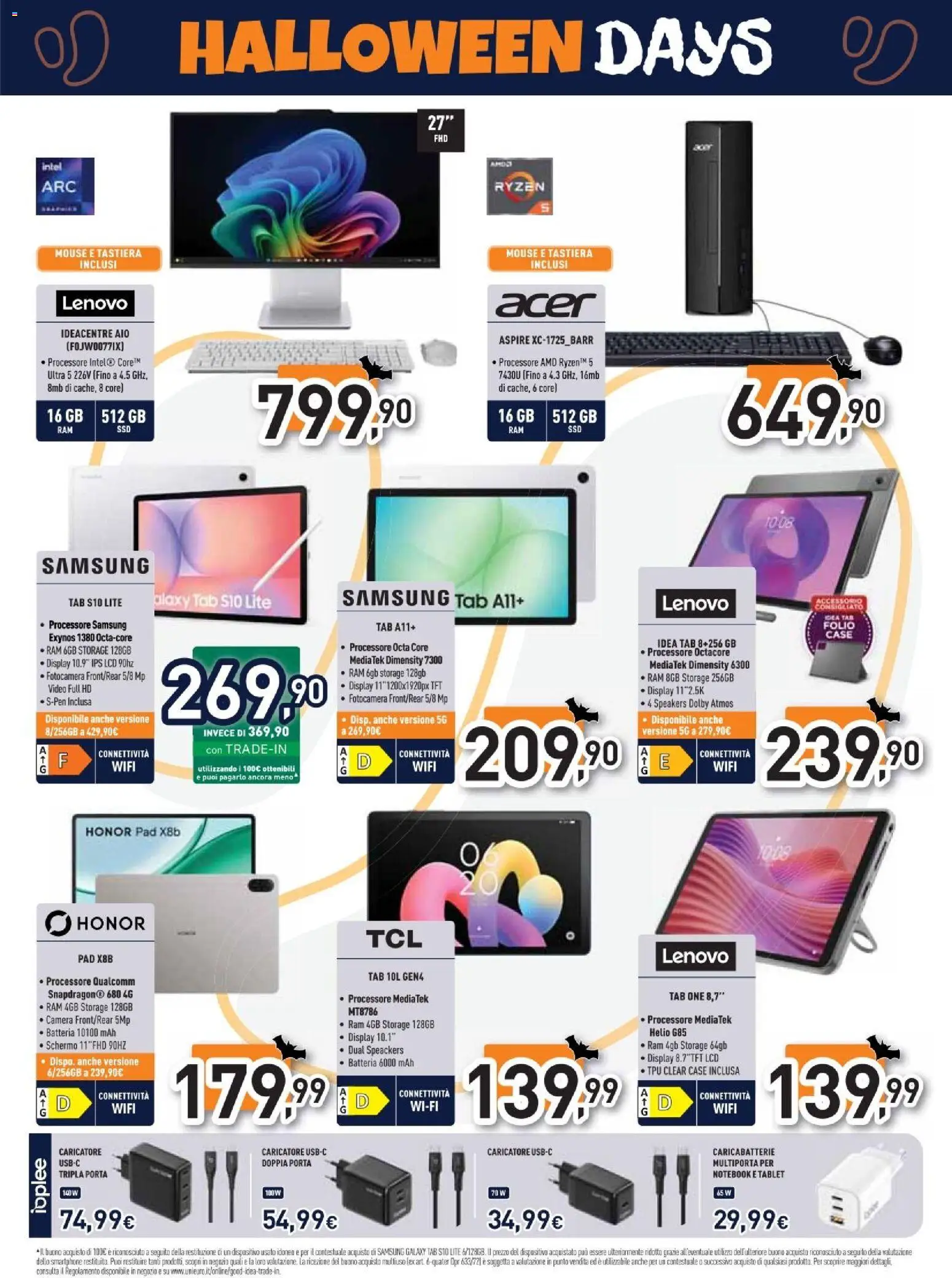 Volantino Unieuro del 30/10/2026 | Pagina: 17 | Prodotti: Notebook, Porta, Tablet, Samsung